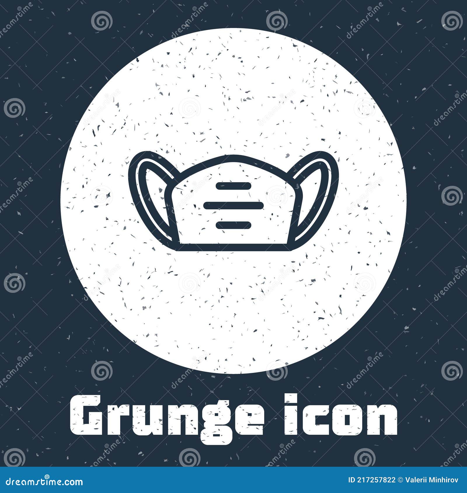 grunge line medical protective mask icon  on grey background. monochrome vintage drawing. .