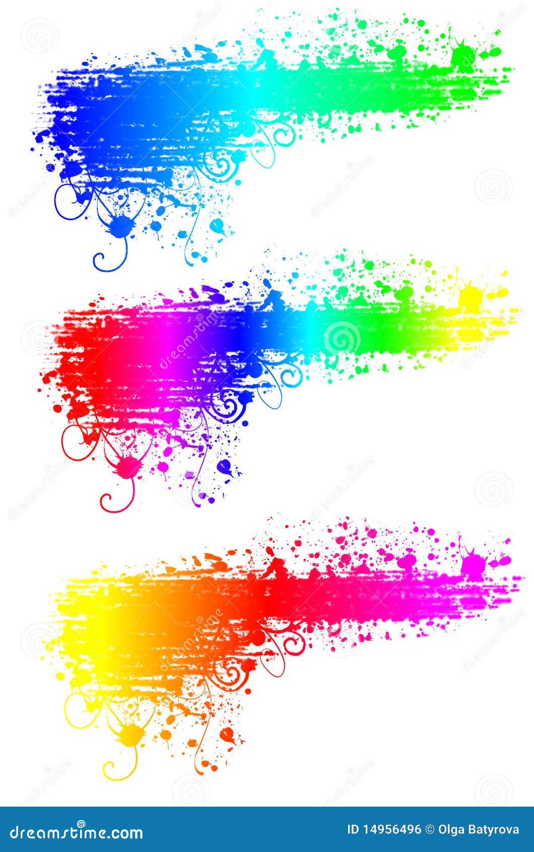 Grunge Multi-colored Banner Stock Illustration - Illustration of