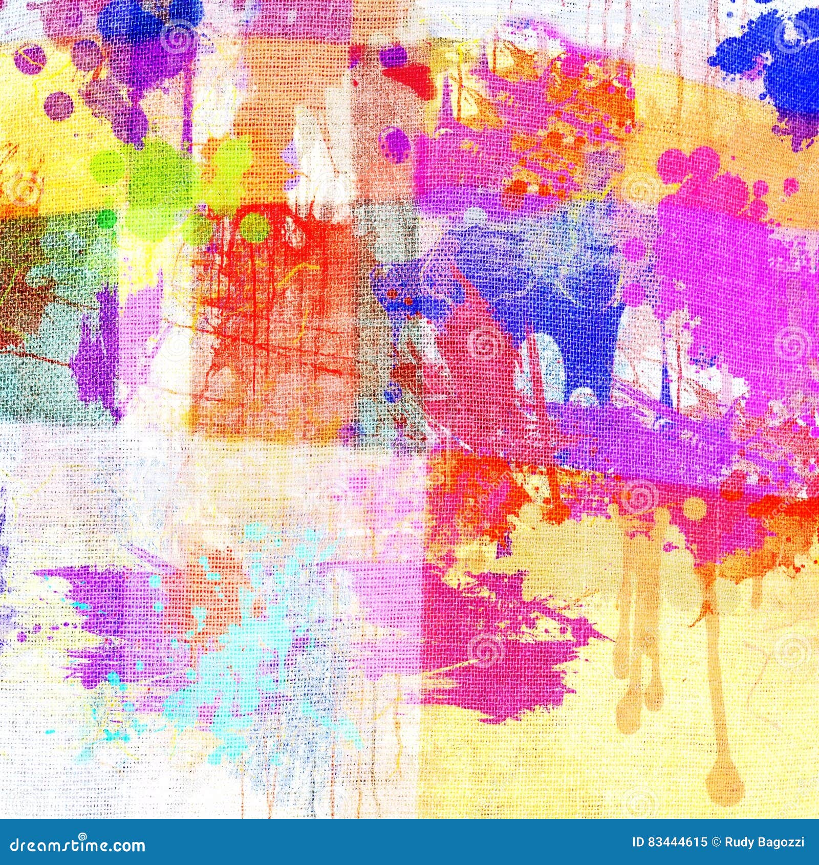 Grunge Multicolor Dripping on Cotton Background. Abstract Design ...