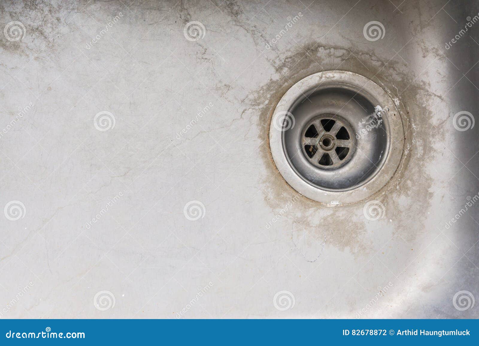 Grunge Old Dirty Metal Rusty Sink Drain Background Stock