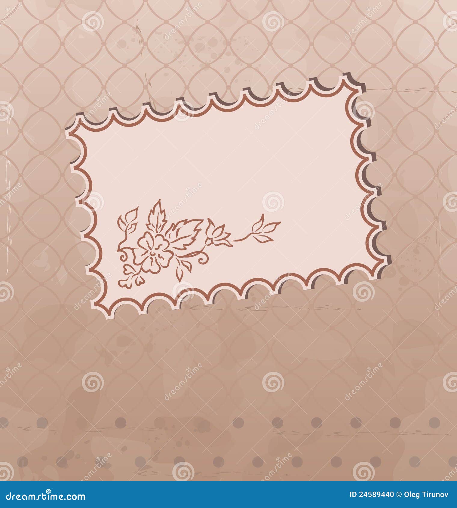 grunge oldfashioned background with vintage label