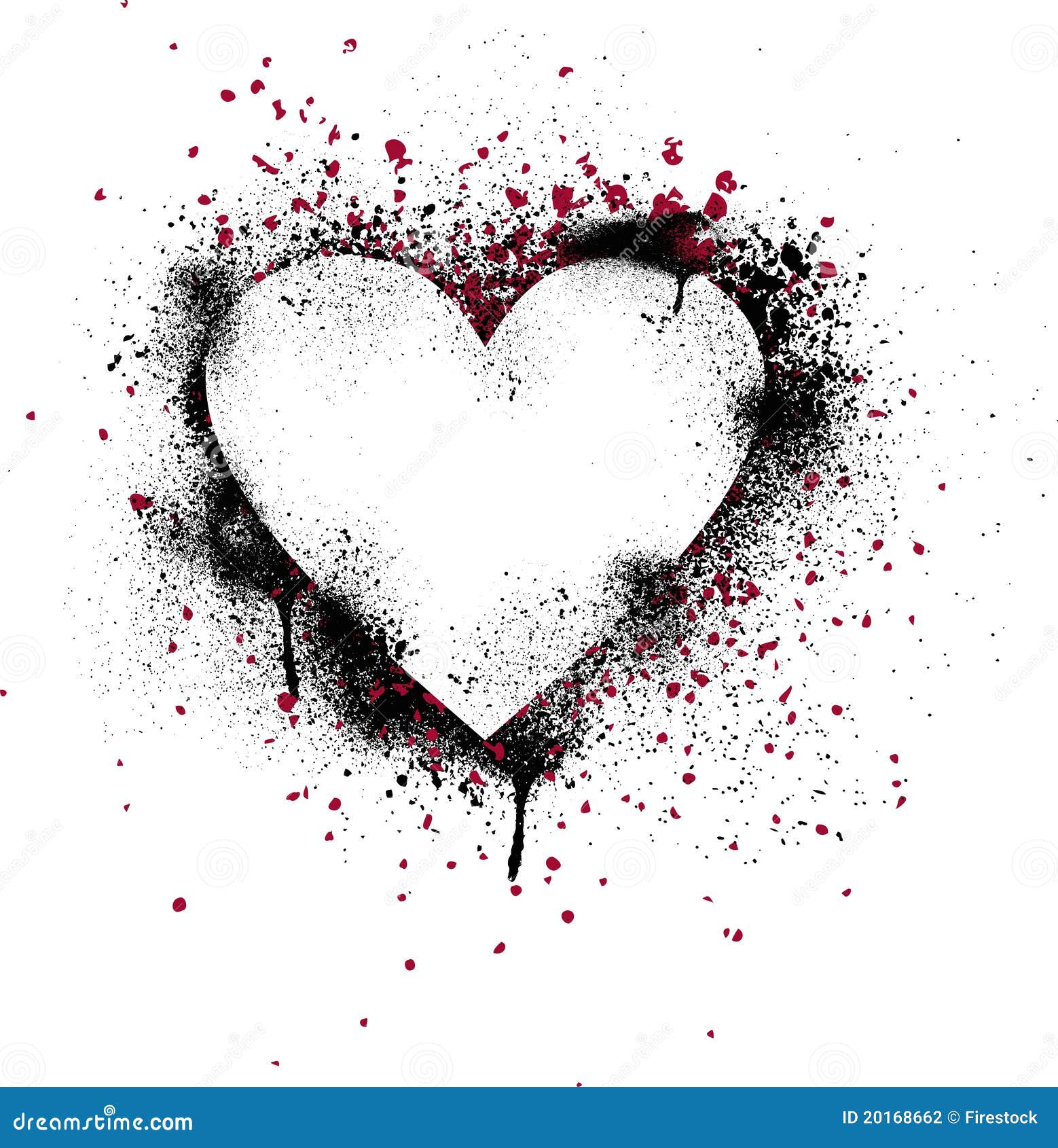 Grunge Paint Splatter Heart Stock Photography - Image: 20168662