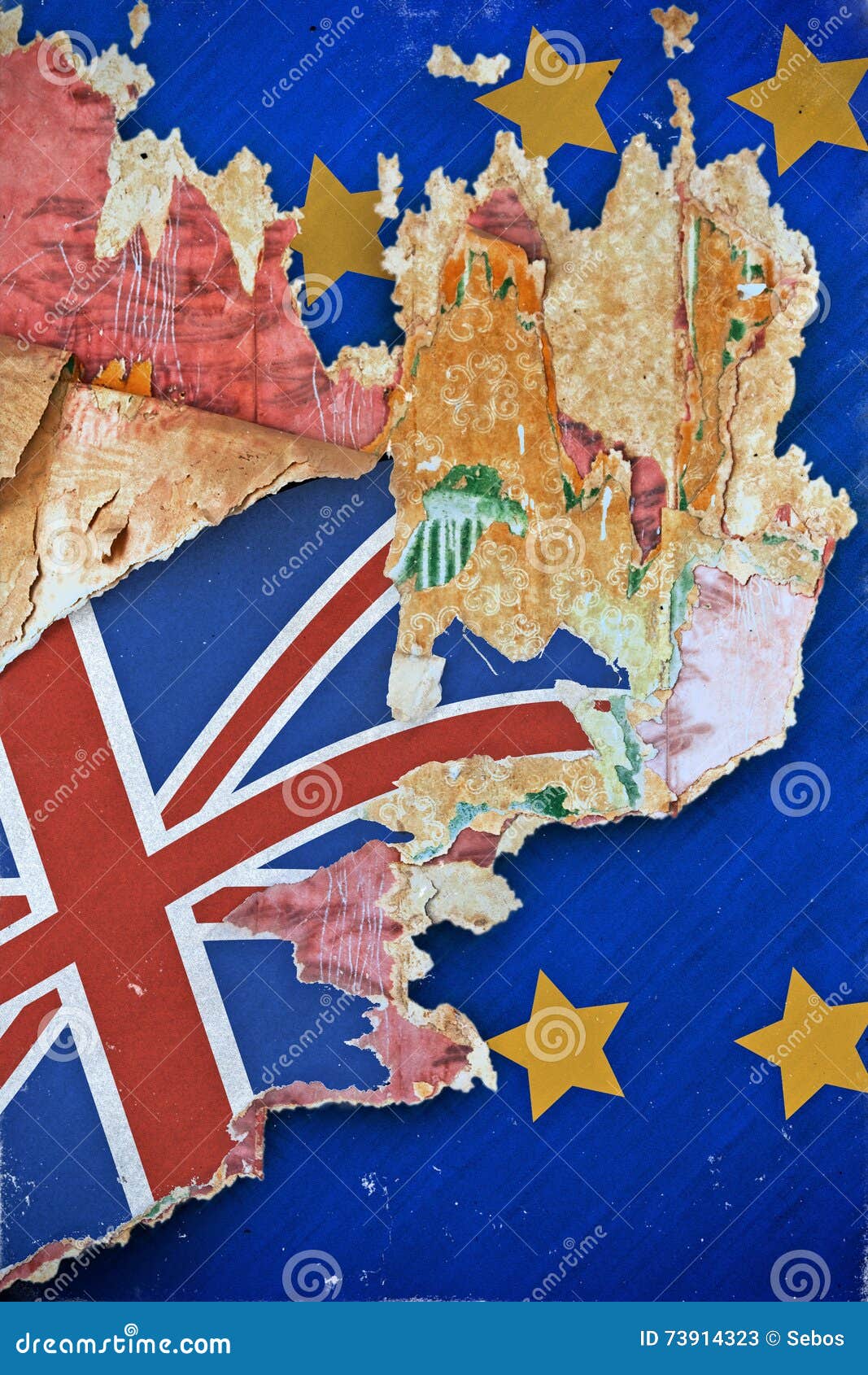 Grunge Paper With Uk Flag On The Wallpaper Break Away From The