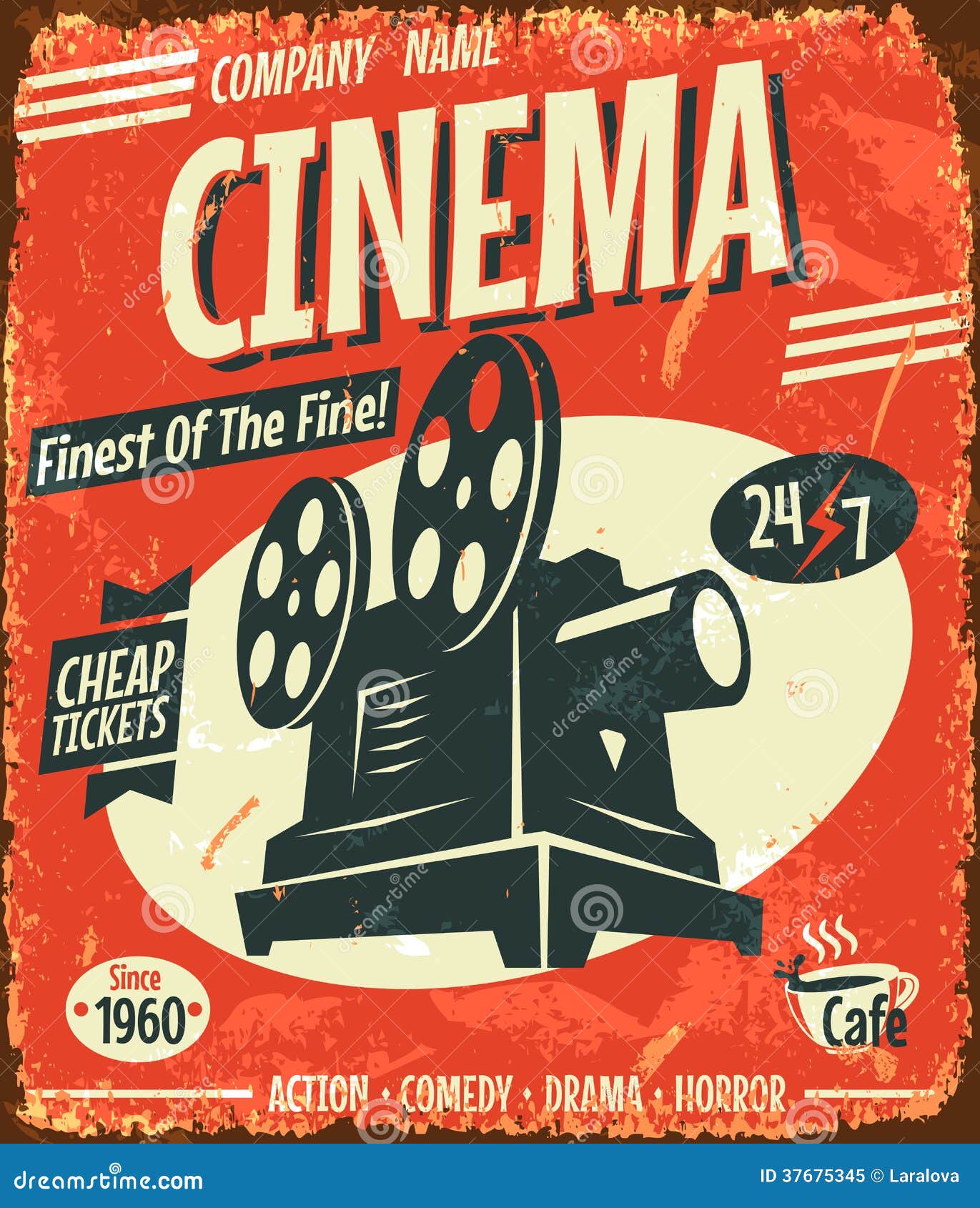 Retro Cinema Poster Stock Illustrations – 13,935 Retro Cinema Poster Stock  Illustrations, Vectors & Clipart - Dreamstime