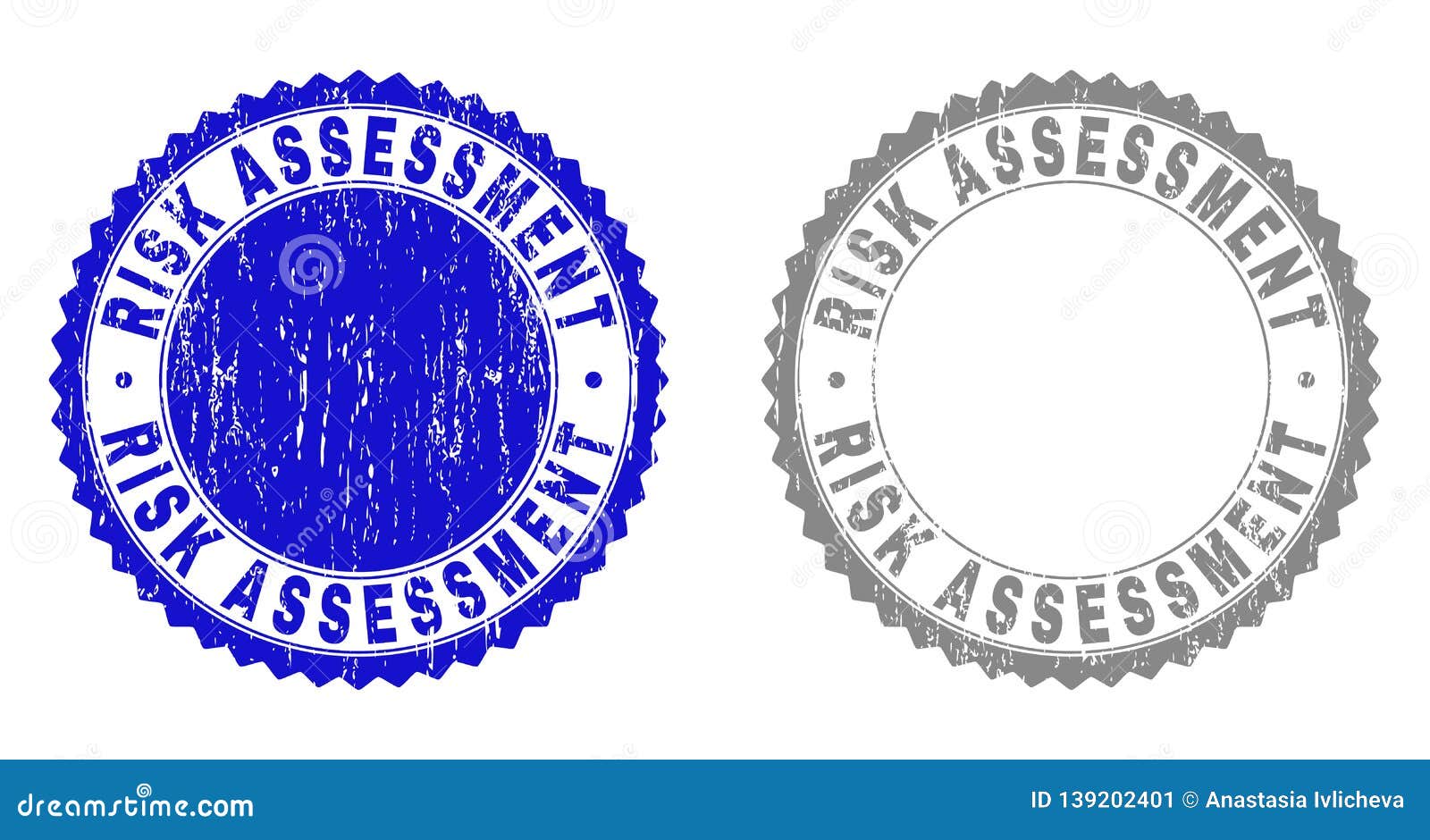 Grunge RISK ASSESSMENT Textured Stamps Stock Vector - Illustration of