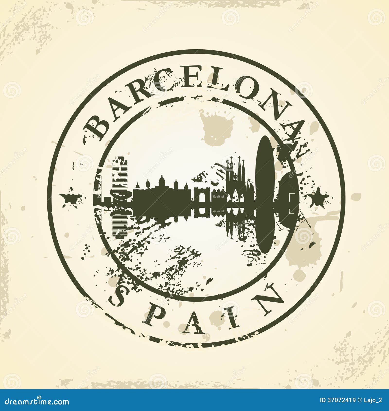 Barcelona Spain Postage Stamp