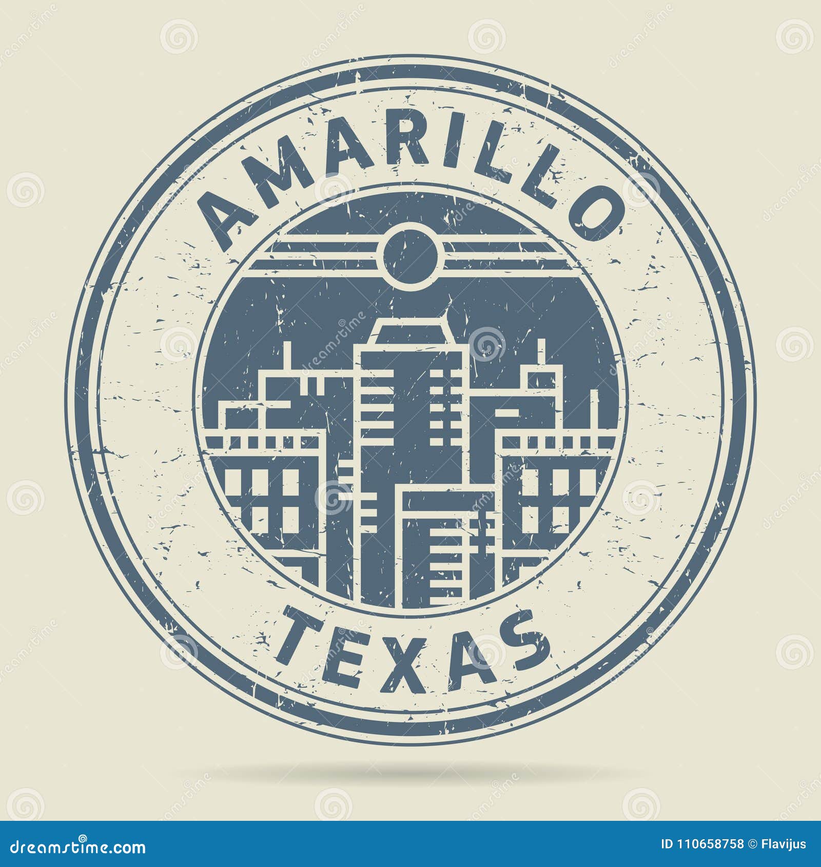 grunge rubber stamp or label with text amarillo, texas