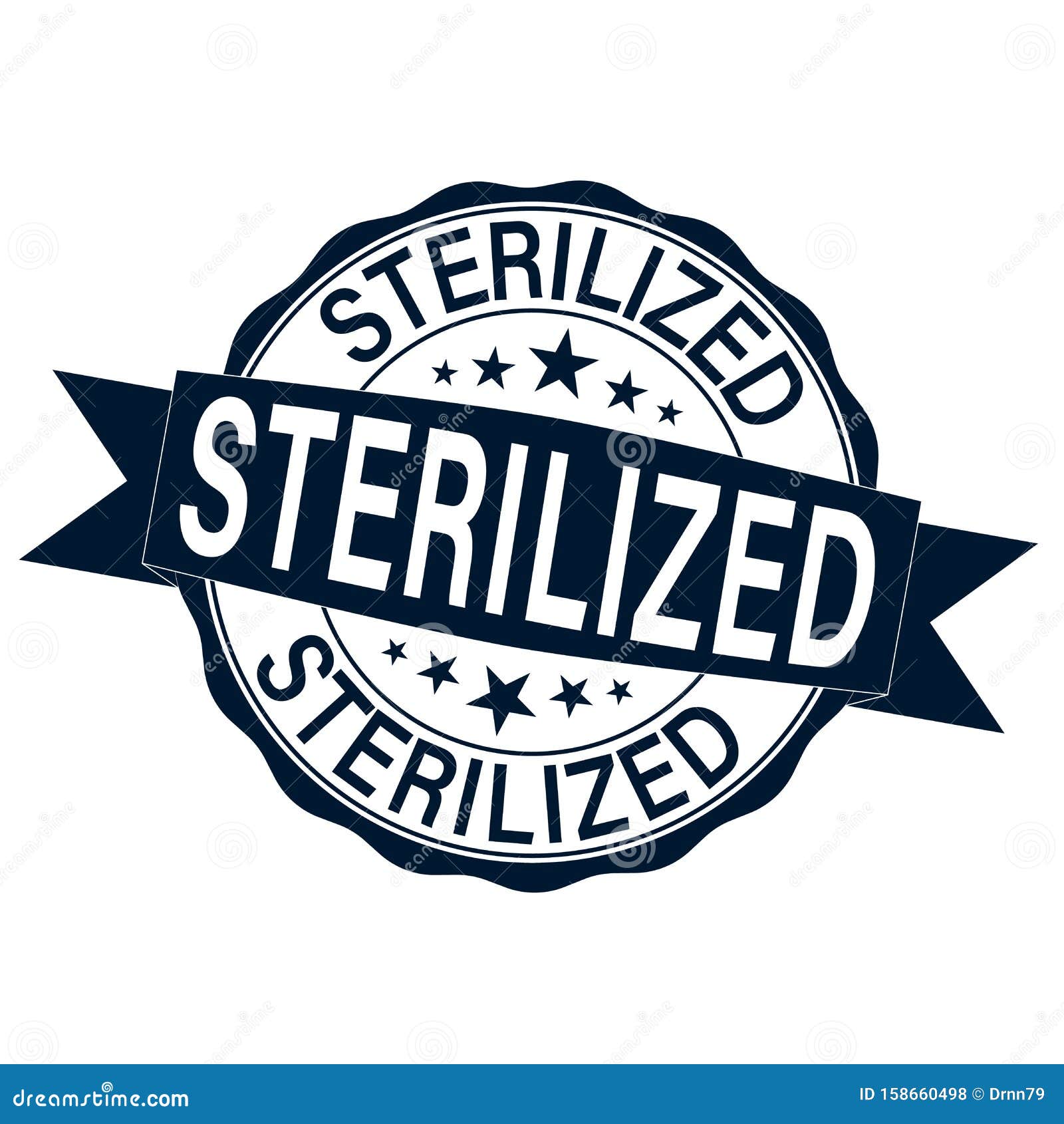 Grunge Rubber Stamp with Text Sterilized,vector Illustration on White