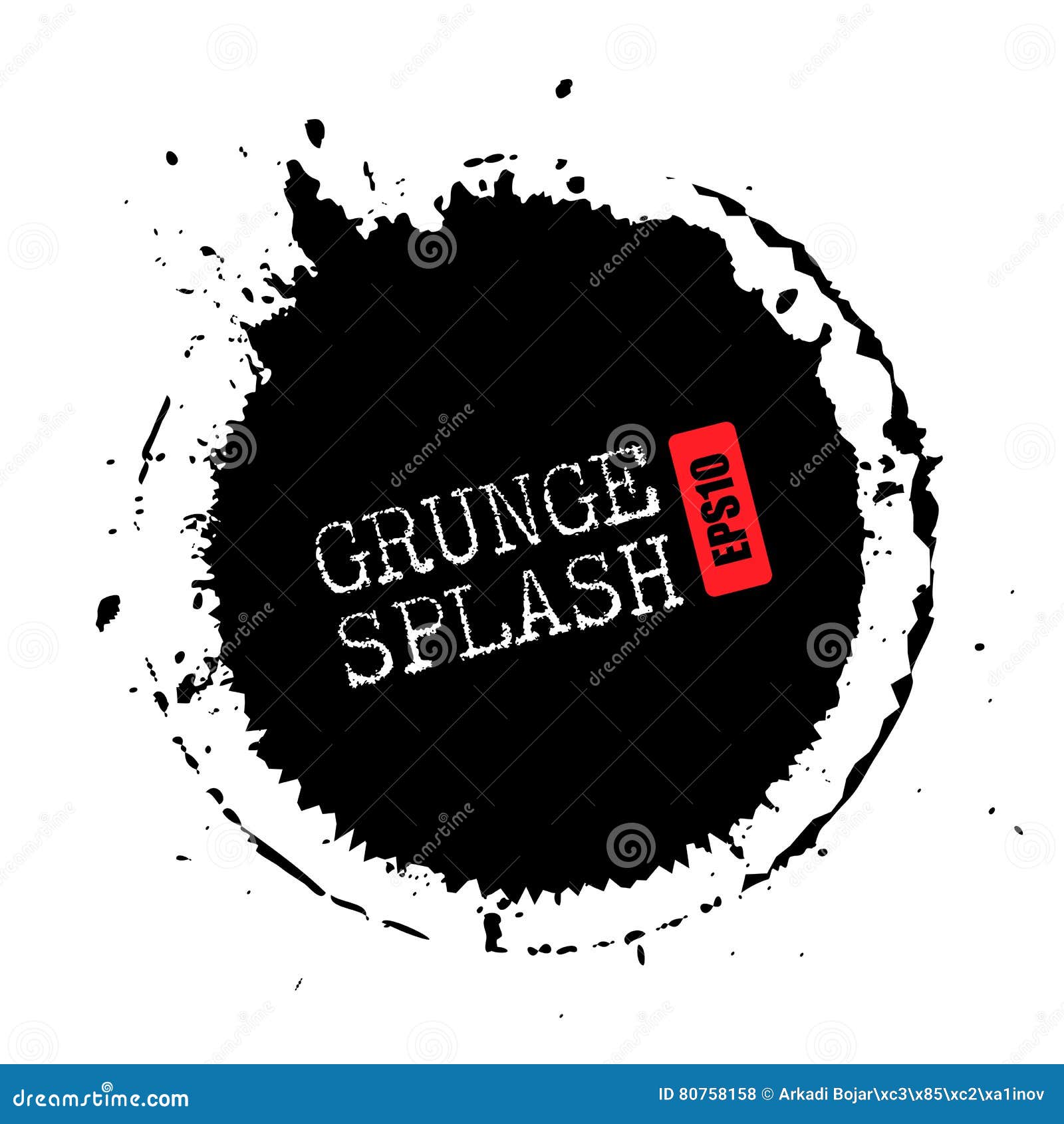 grunge splash circle