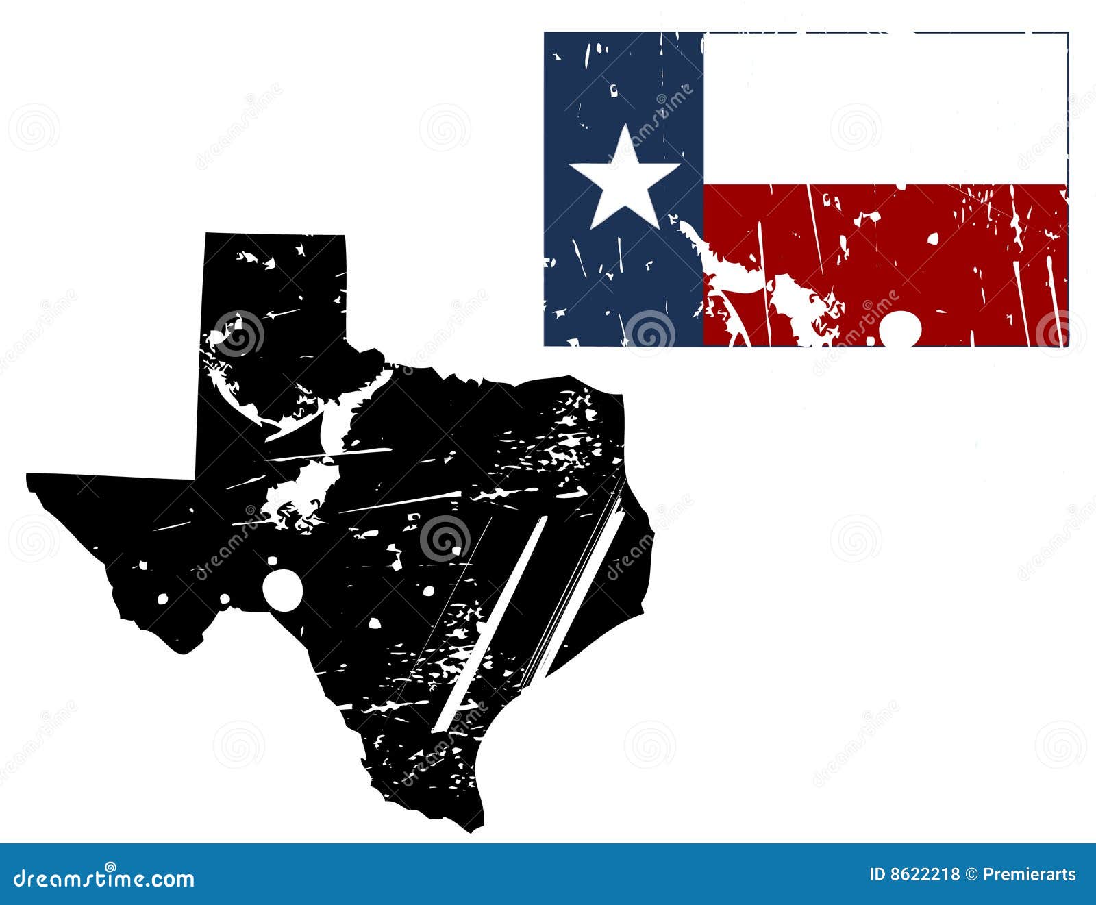Download Grunge texas map with flag stock illustration ...