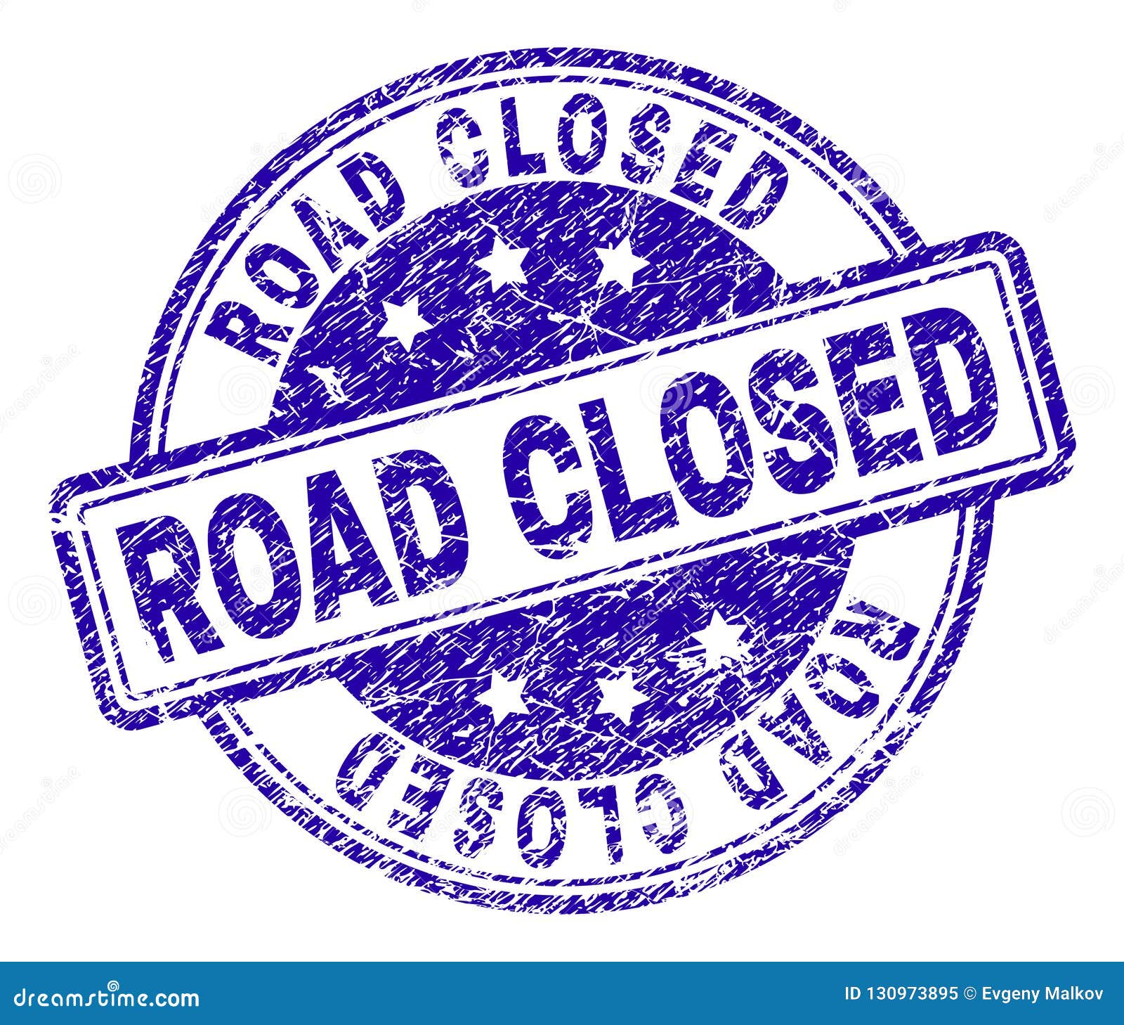 Grunge Textured ROAD CLOSED Stamp Seal Stock Vector - Illustration of