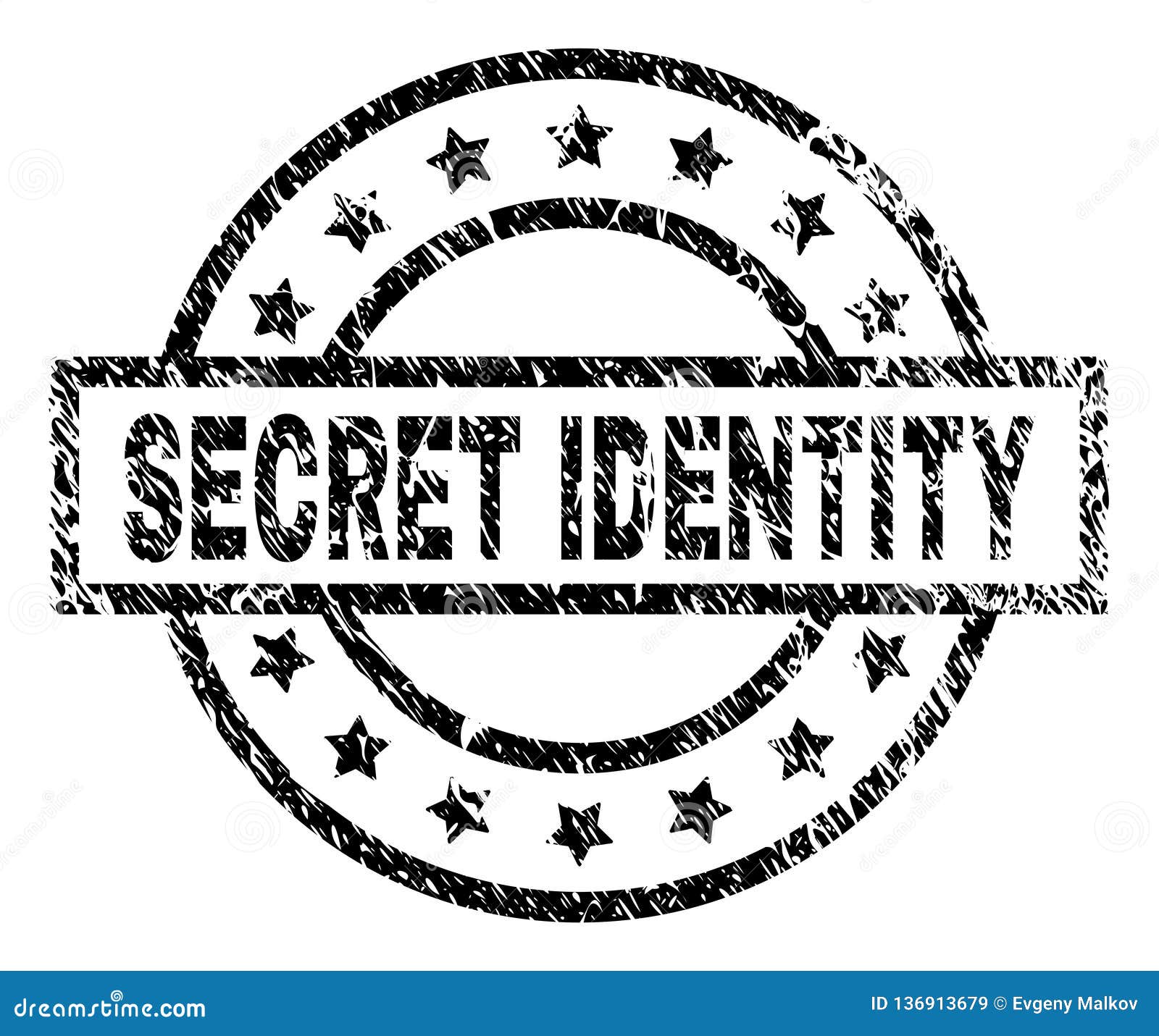 Grunge Textured Secret Identity Stamp Seal Stock Vector Illustration Of Stamp Scratched 136913679