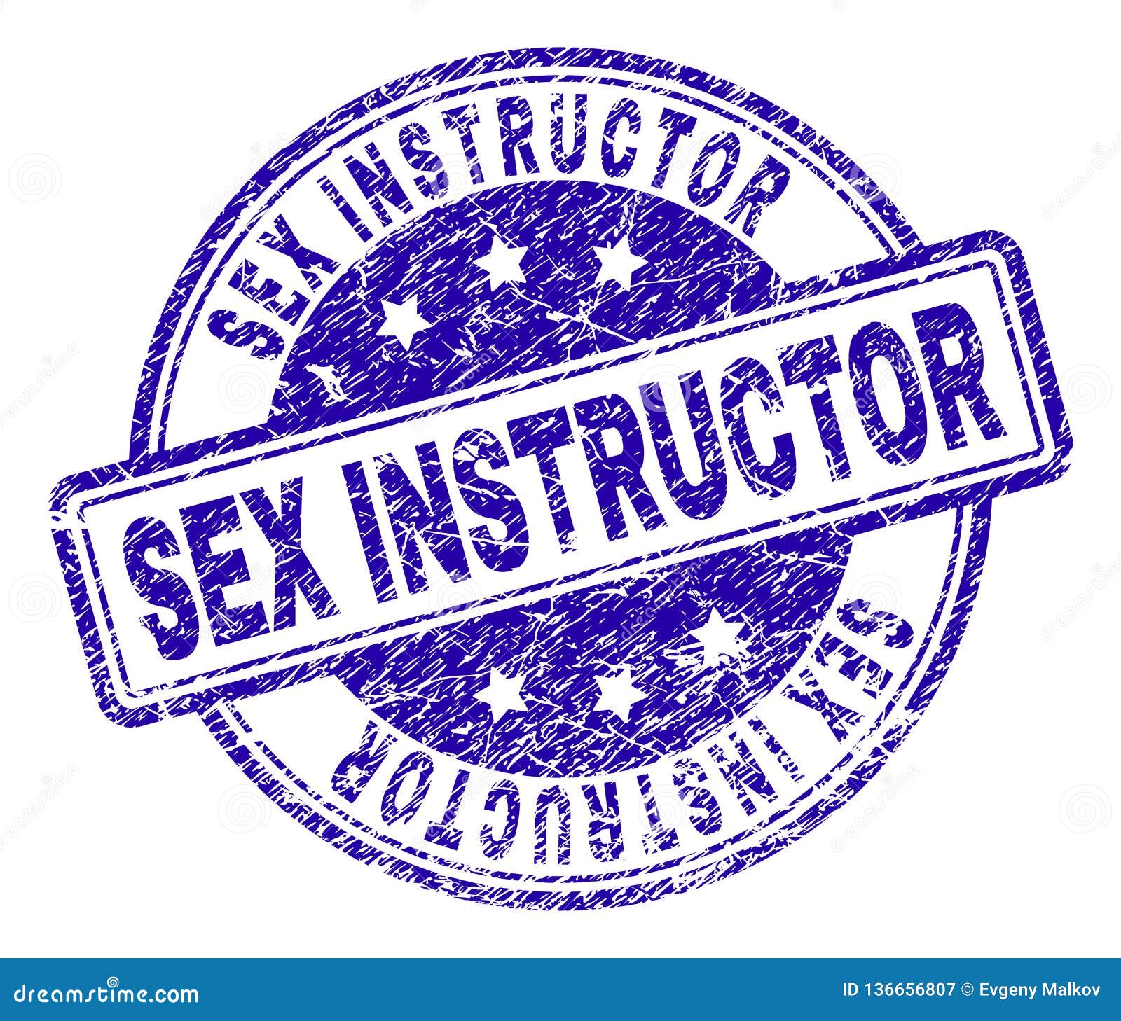 Grunge Textured Sex Instructor Stamp Seal Stock Vector Illustration