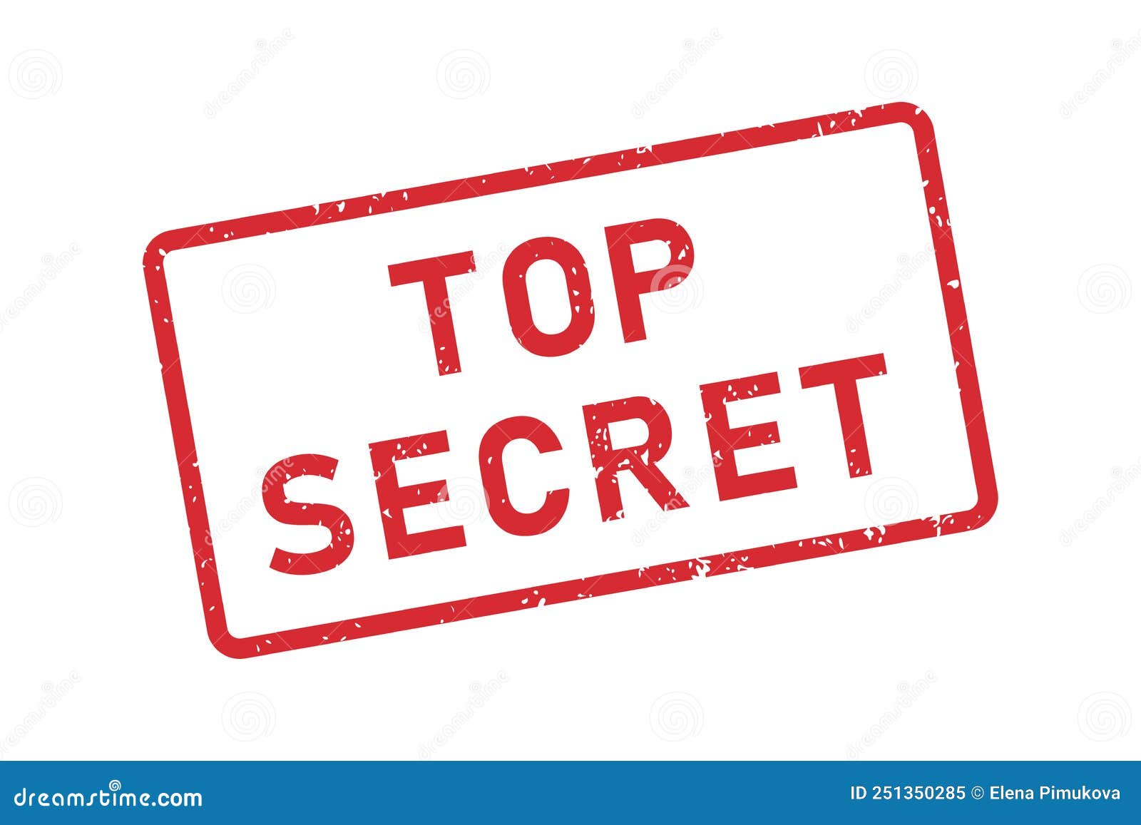 Red Top Secret Stamp or Sticker Stock Vector - Illustration of