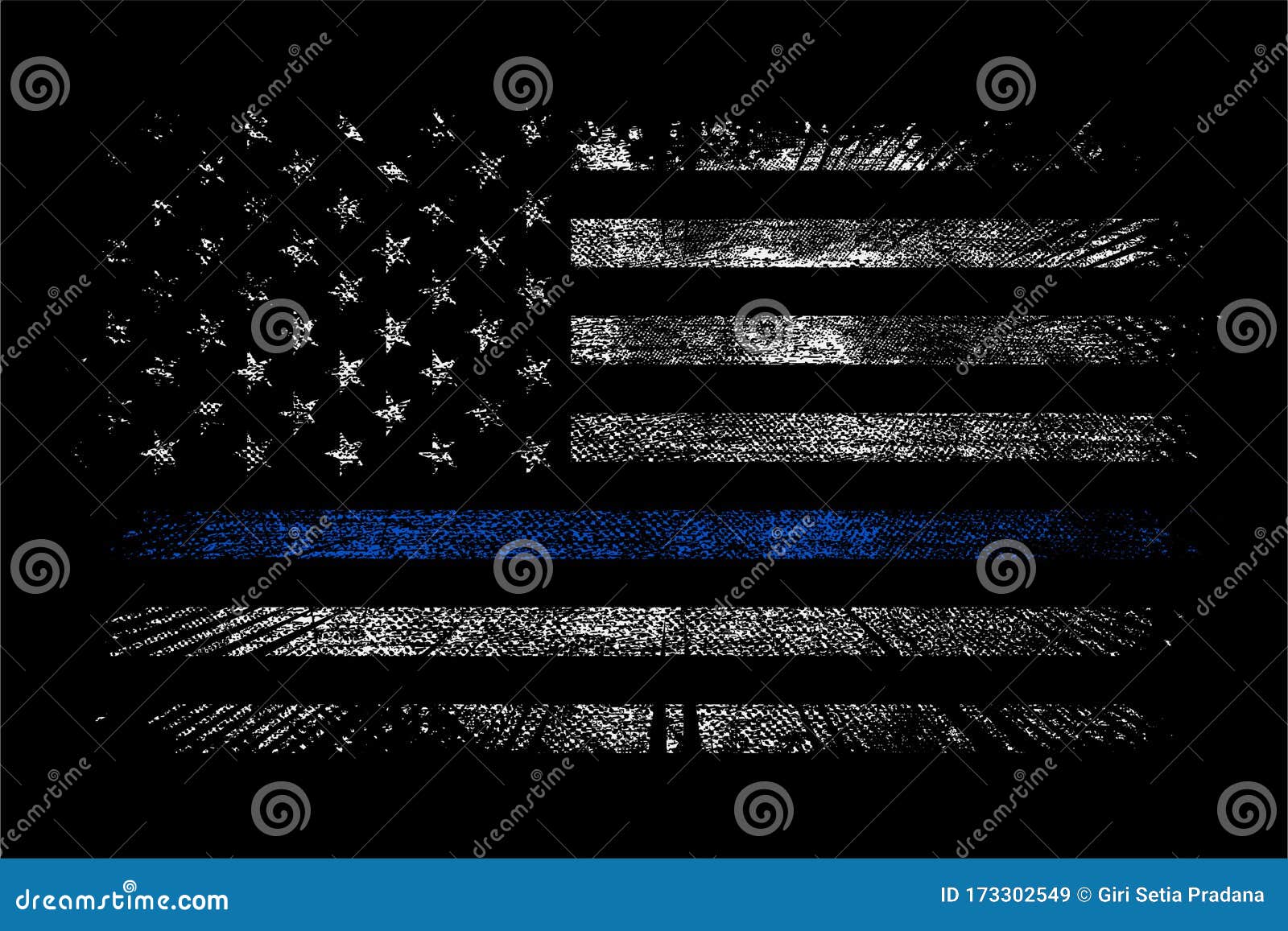 Grunge Usa Police with Thin Blue Line Wallpaper Background Stock Vector  Stock Vector - Illustration of wallpaper, vintage: 173302549