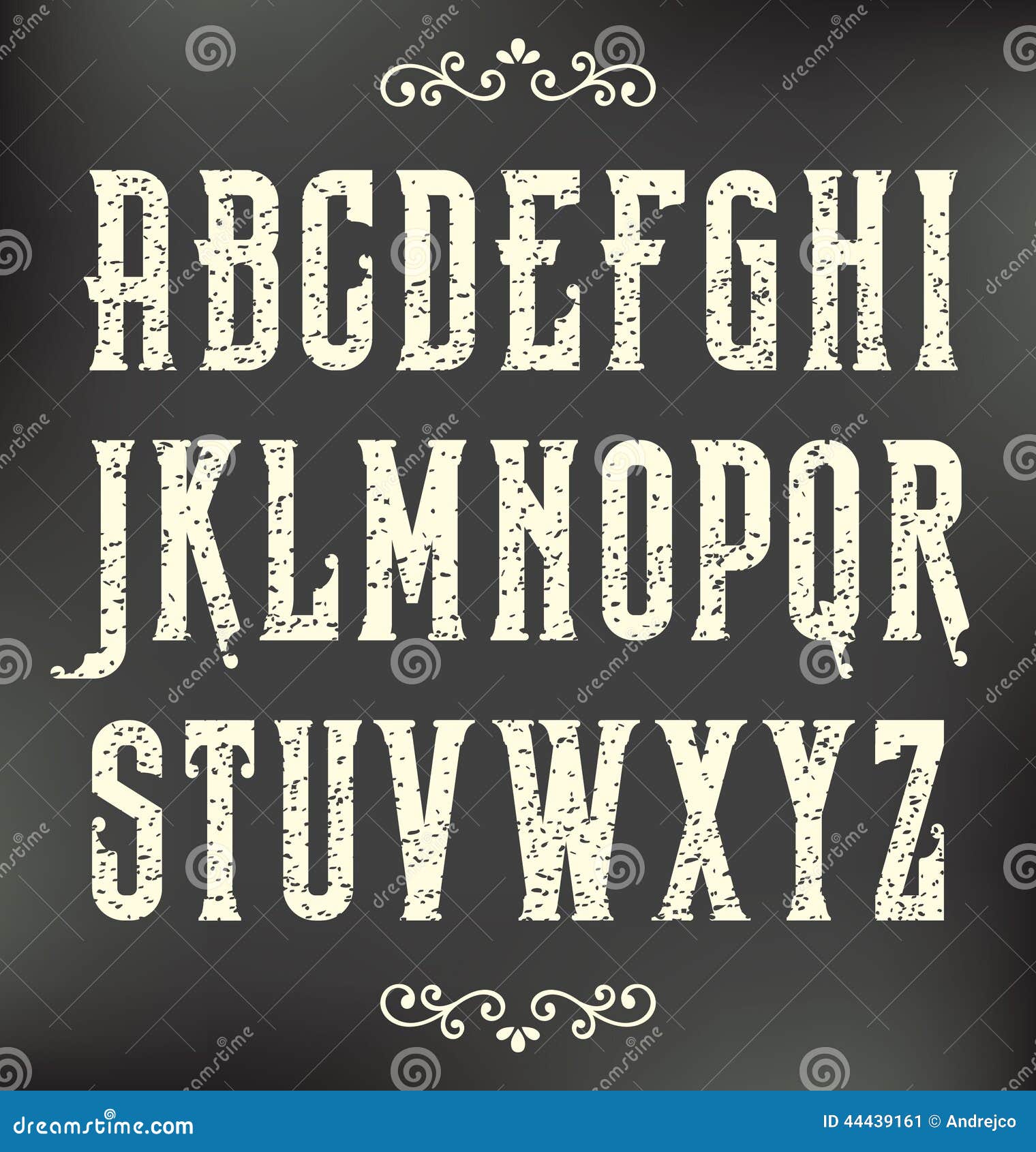 Download Grunge Vintage Font stock vector. Illustration of vintage - 44439161