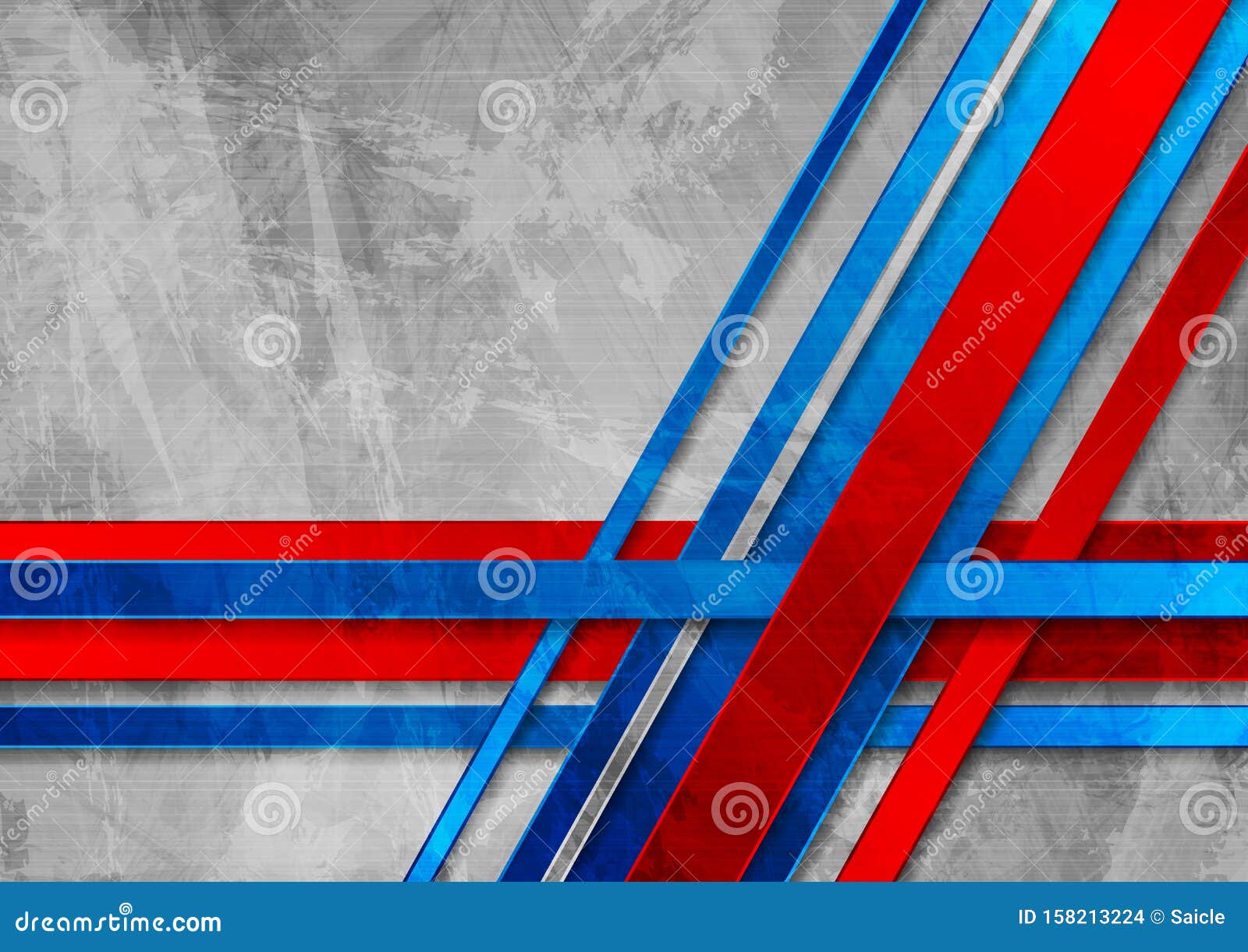 Grunge Wall Abstract Background with Red Blue Stripes Stock Vector -  Illustration of material, graphic: 158213224