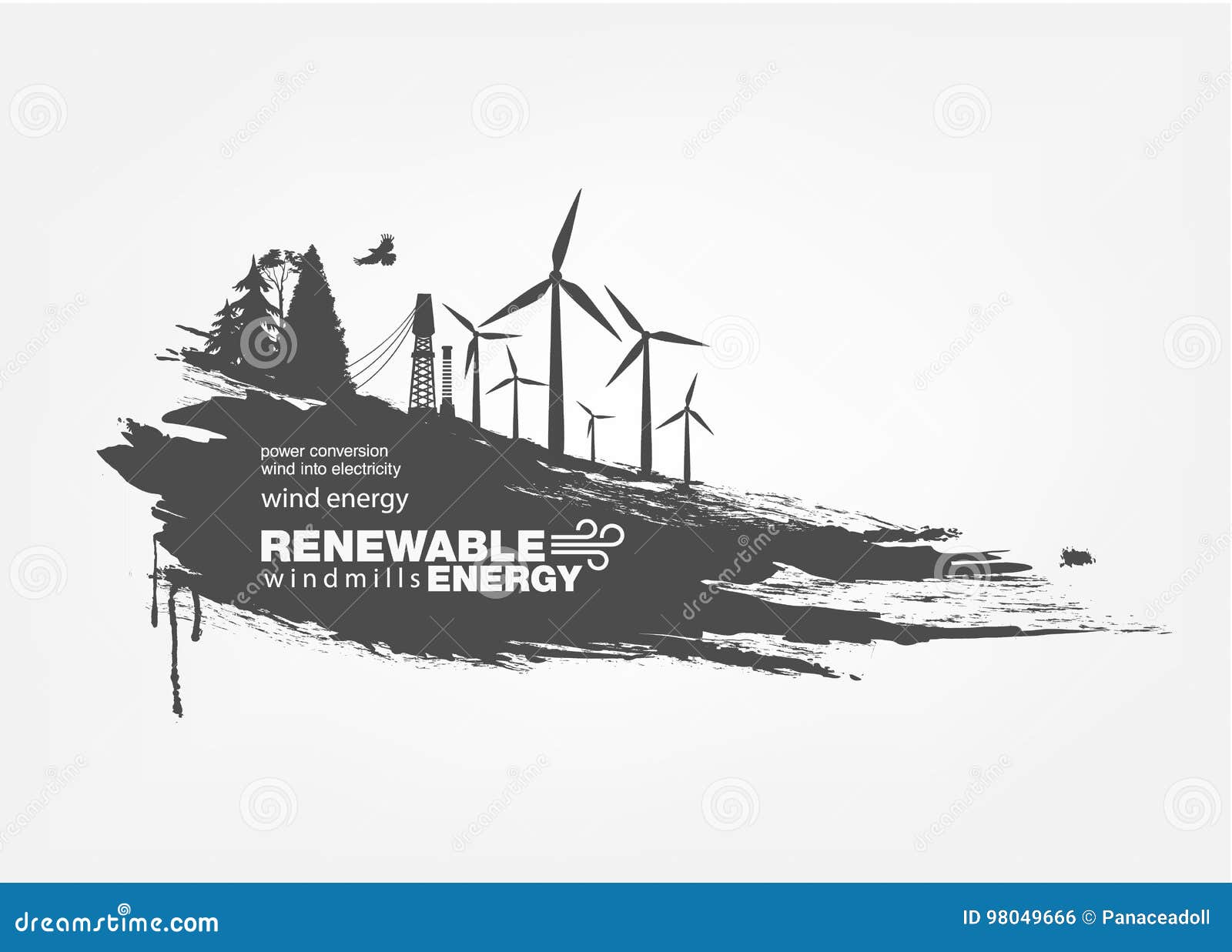 grunge wind turbine renewable energy