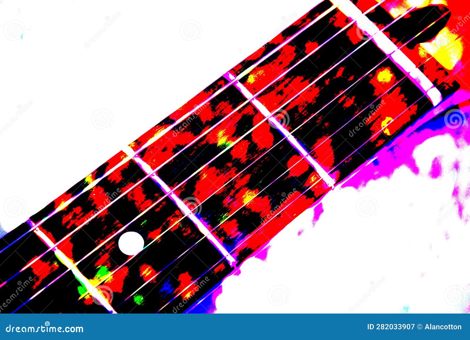 grungey frets on a guitar