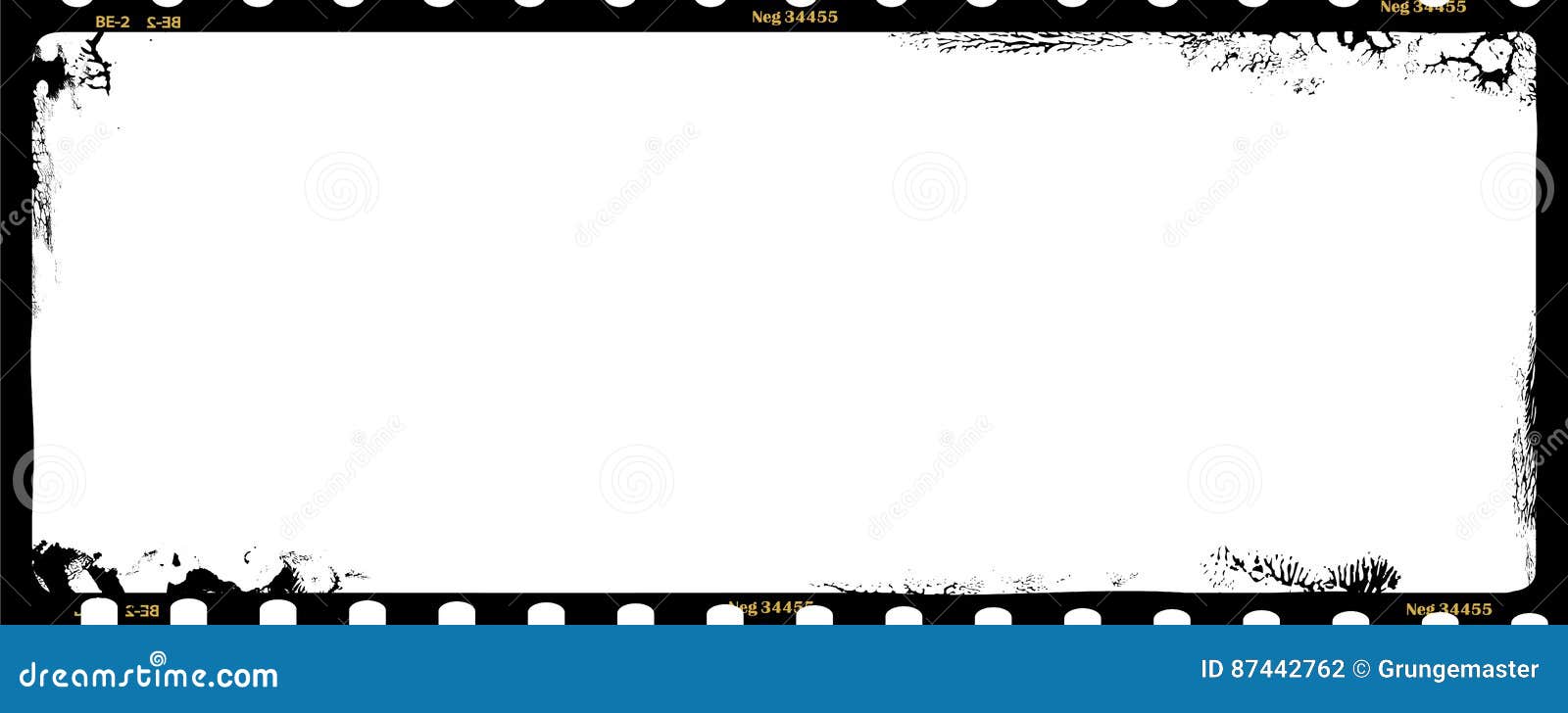 Grungy Medium Format Film Negative Stock Vector Illustration of