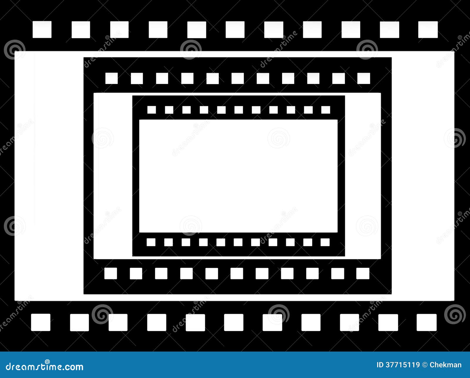 Grungy Negative Film, Picture Frame Stock Illustration Illustration