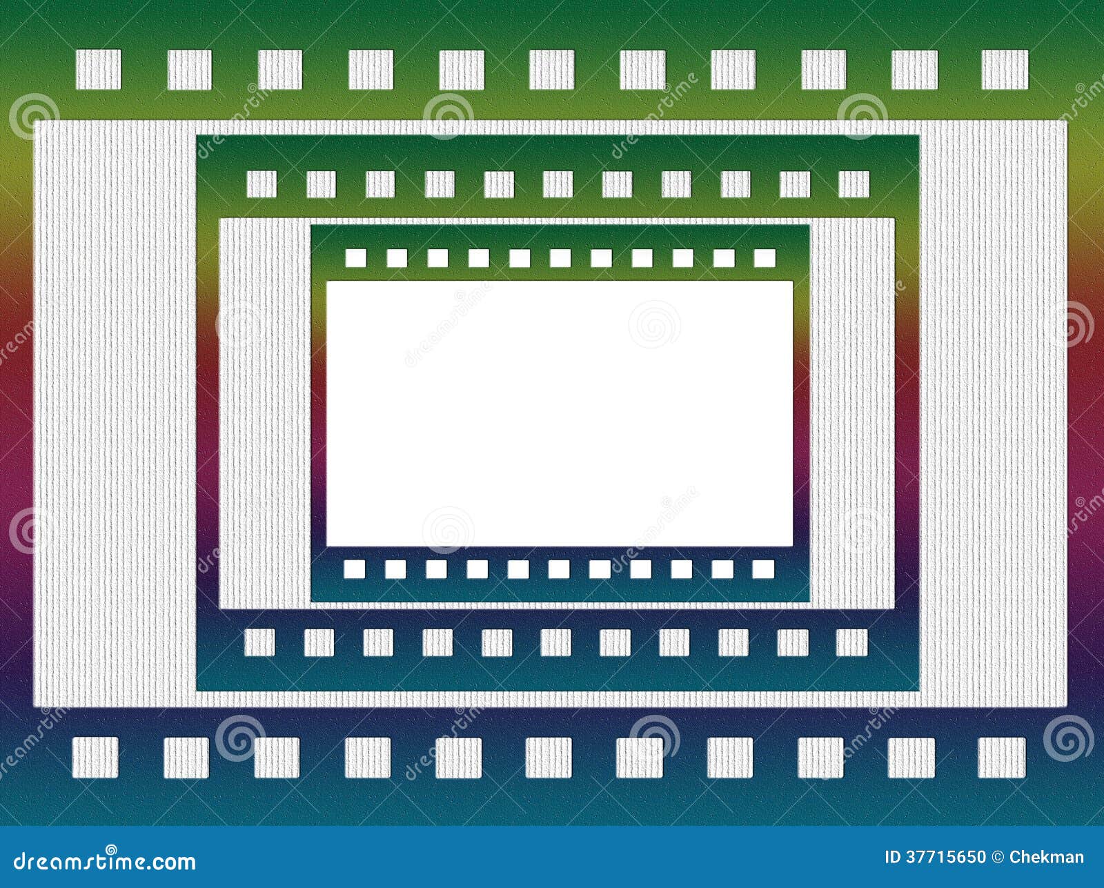 Grungy Negative Film, Picture Frame Stock Illustration Illustration