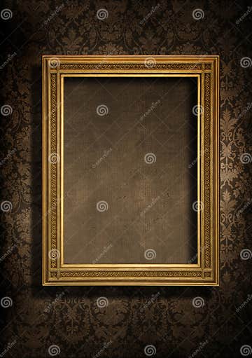 Grungy wall and frame stock image. Image of elegant, grungy - 6503561
