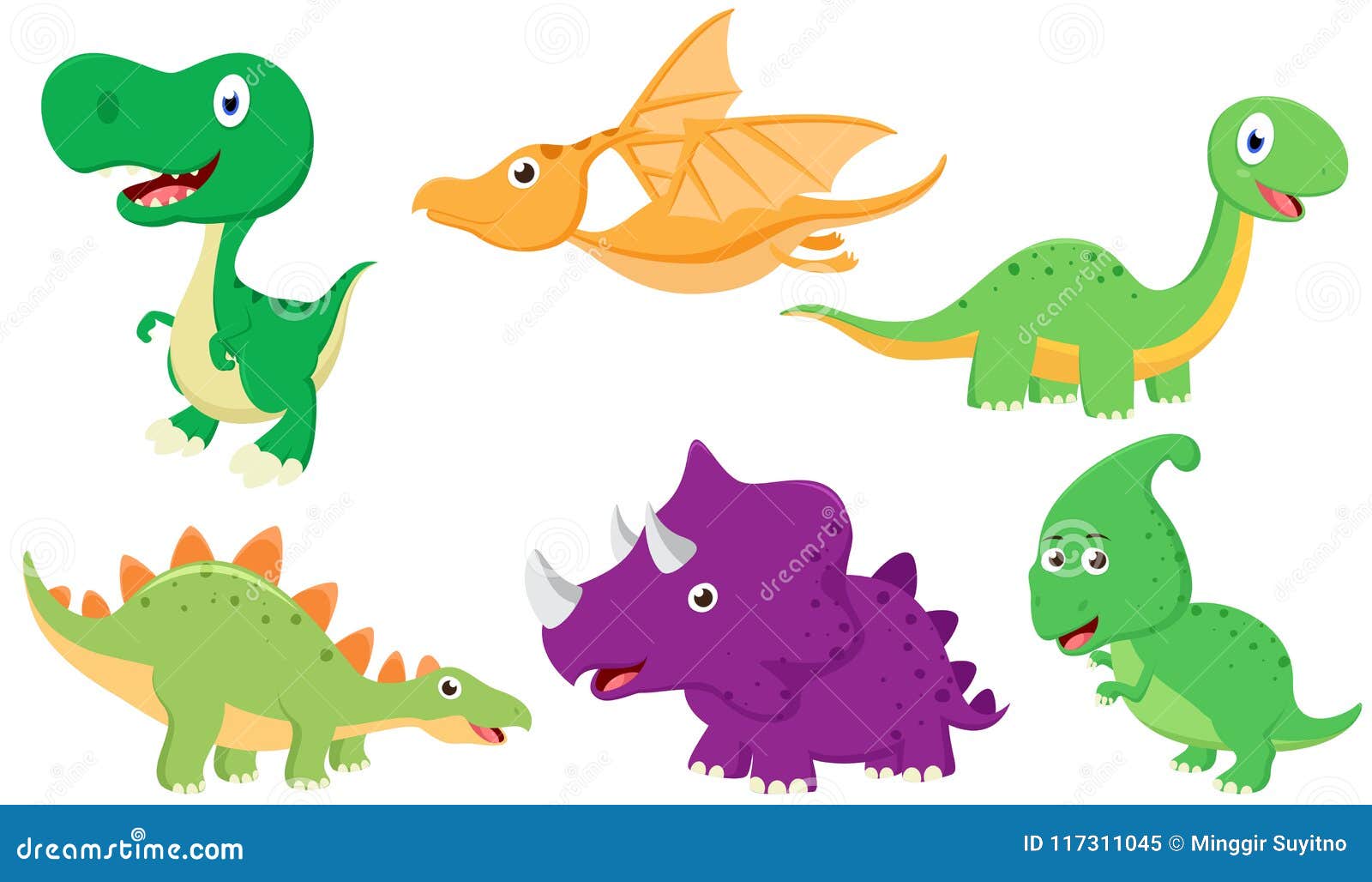 Dinossauro bonito dos desenhos animados