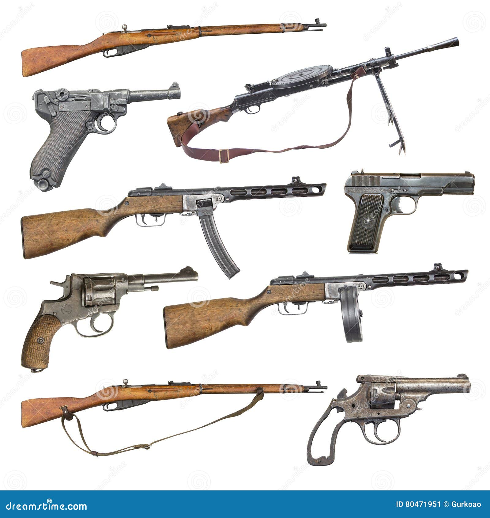 Grupo De Armas Antigas Das Armas De Fogo Imagem de Stock - Imagem