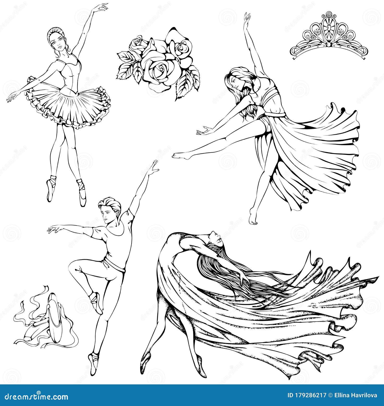 Grupo De Baile Contemporáneo Ilustración del Vector - Ilustración de  movimiento, expresivo: 179286217