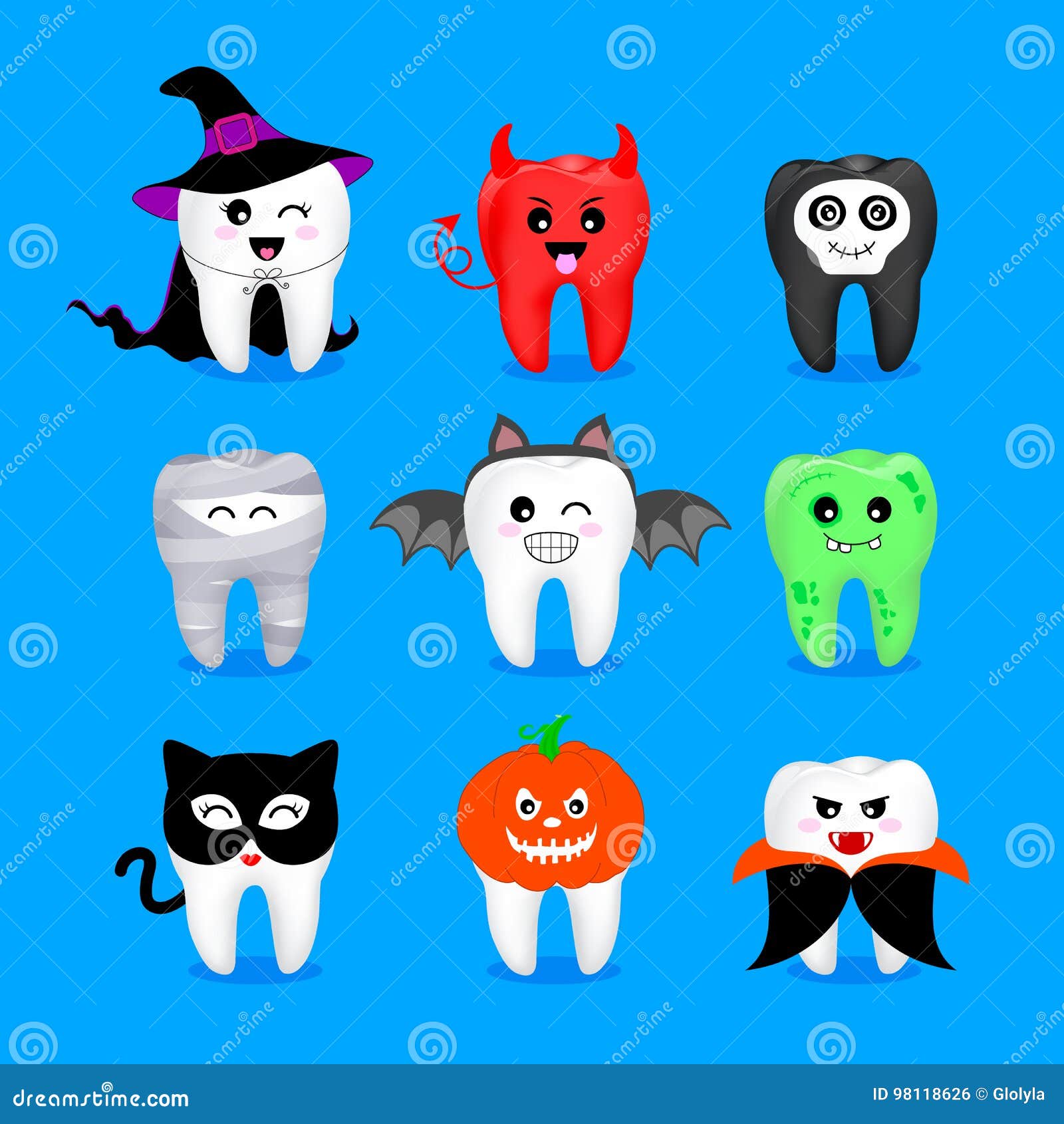 Imagem de vetor de dentes de Halloween