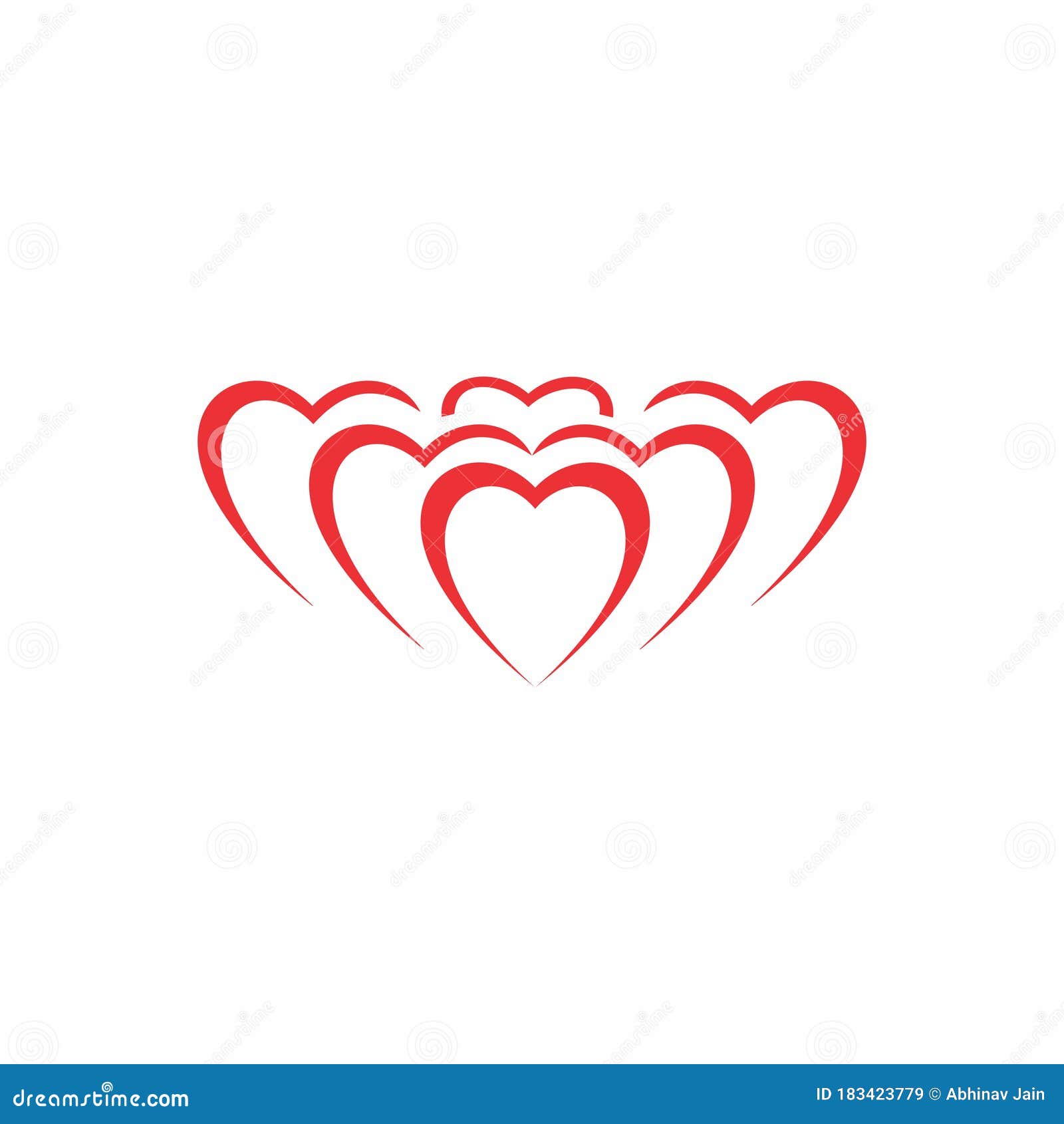 Grupo De Corazones Vector Diseño Creativo Simple. Logotipo O Dibujo Del  Corazón Rojo. Icono Del Corazón De Valentía. Ilustración del Vector -  Ilustración de elementos, lindo: 183423779