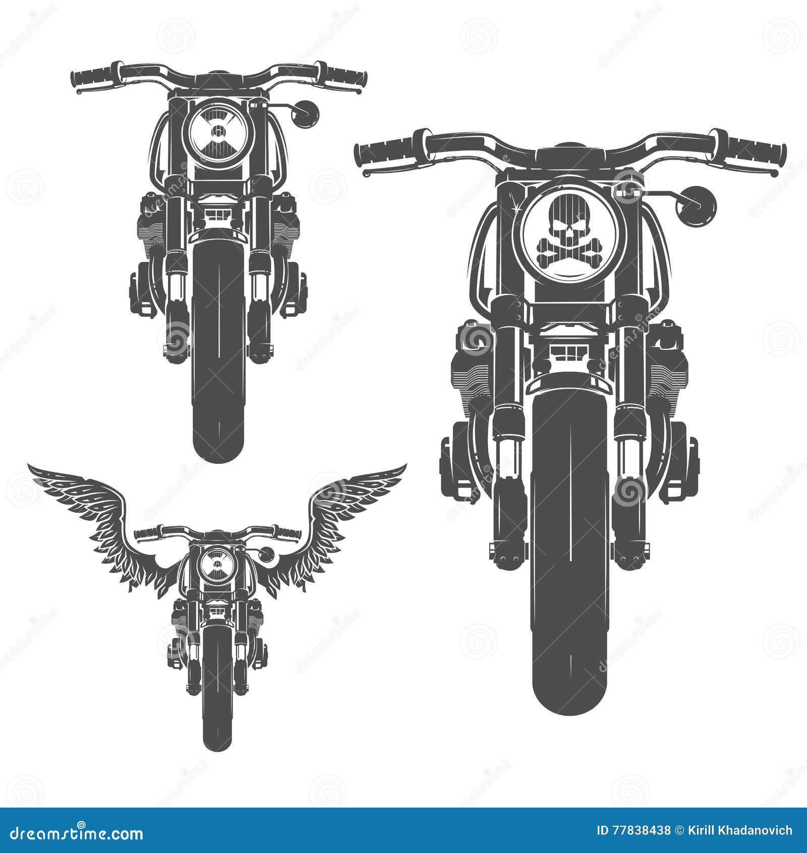 Entregue O Estilo Da Tração De Uma Ilustração Nova Da Motocicleta