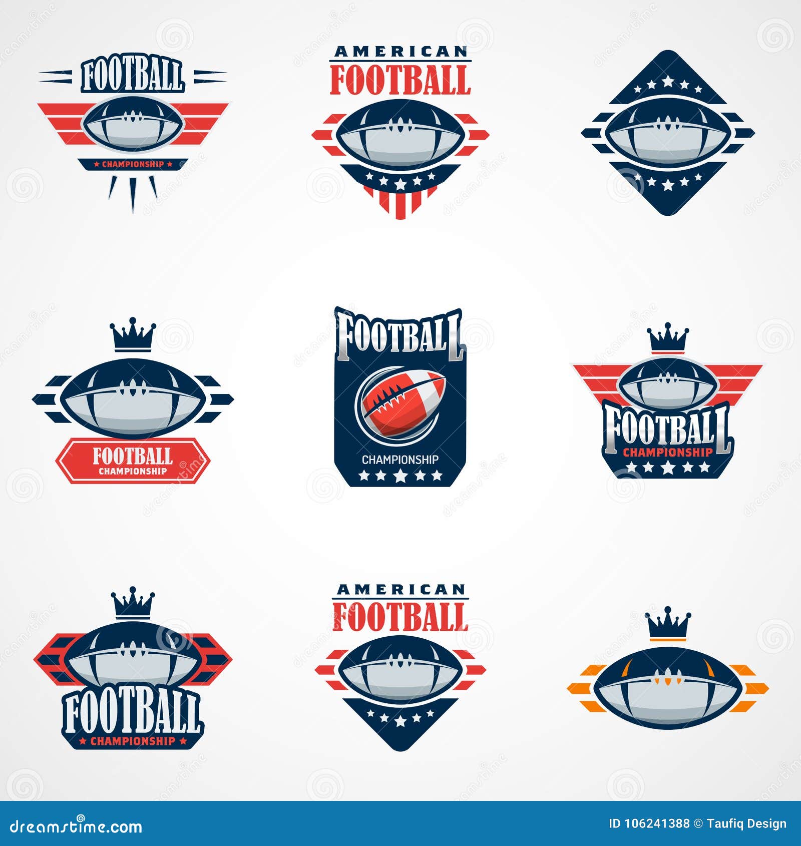 Grupo De Futebol Americano Logo Template Logotipos Da Faculdade Do Vetor  Doentes Ilustração do Vetor - Ilustração de logotipo, rubi: 106241388