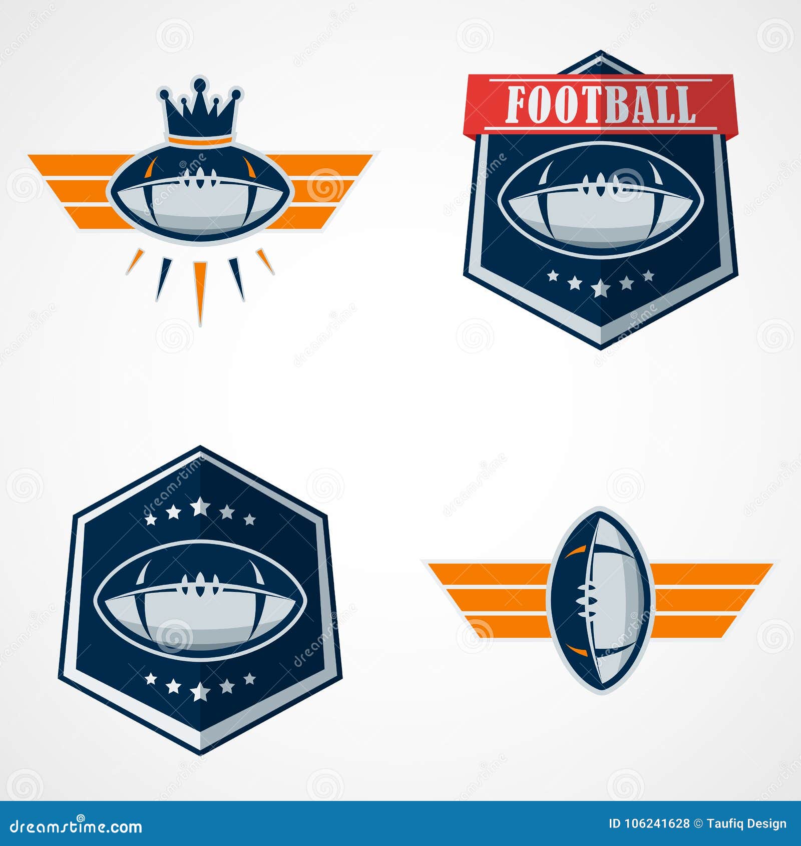 Grupo De Futebol Americano Logo Template Logotipos Da Faculdade Do Vetor  Doentes Ilustração do Vetor - Ilustração de fundo, crista: 106241372