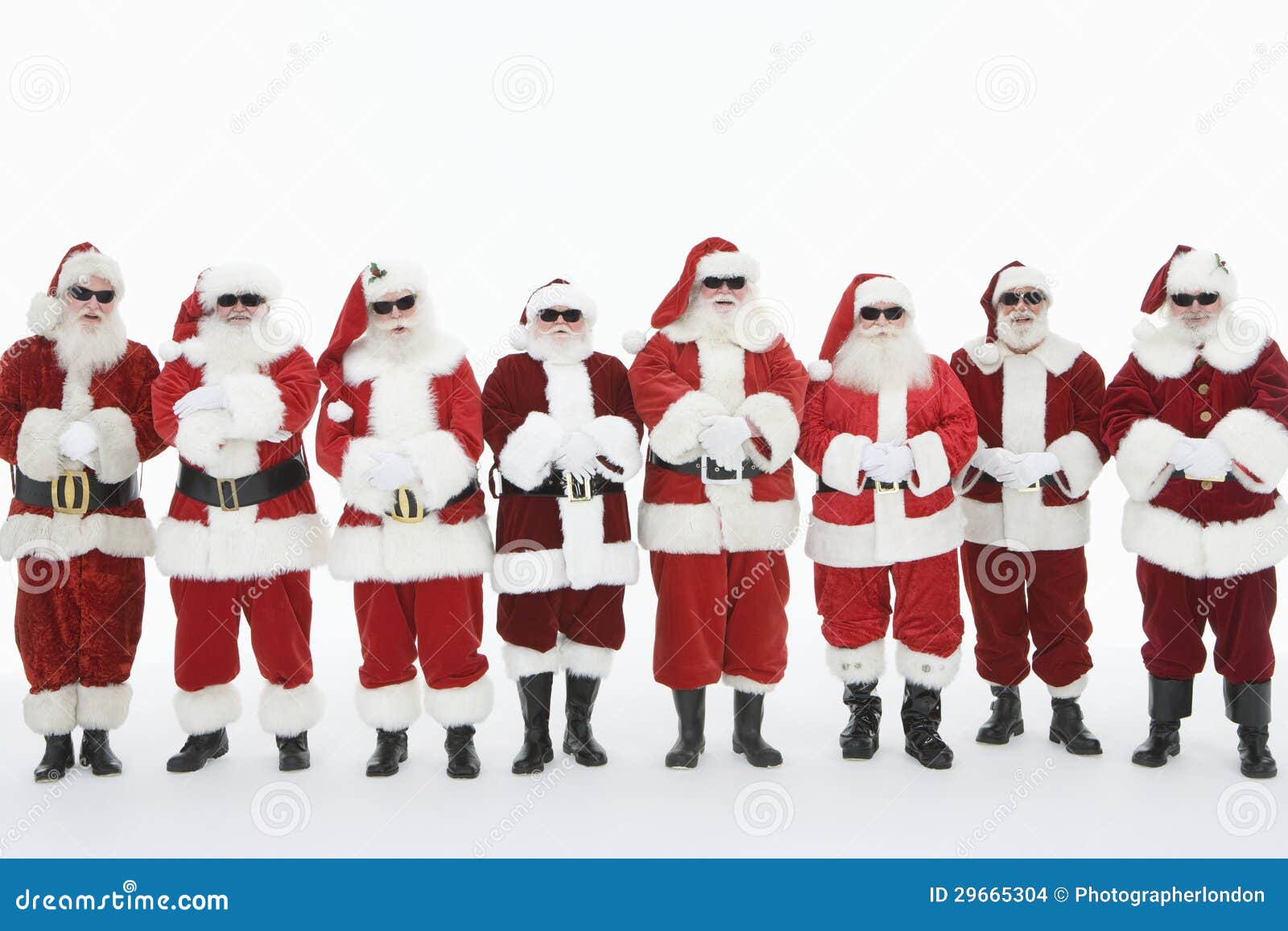Grupo De Hombres Vestidos En Santa Claus Outfits Foto de archivo - Imagen  de ropa, sombrero: 29665304