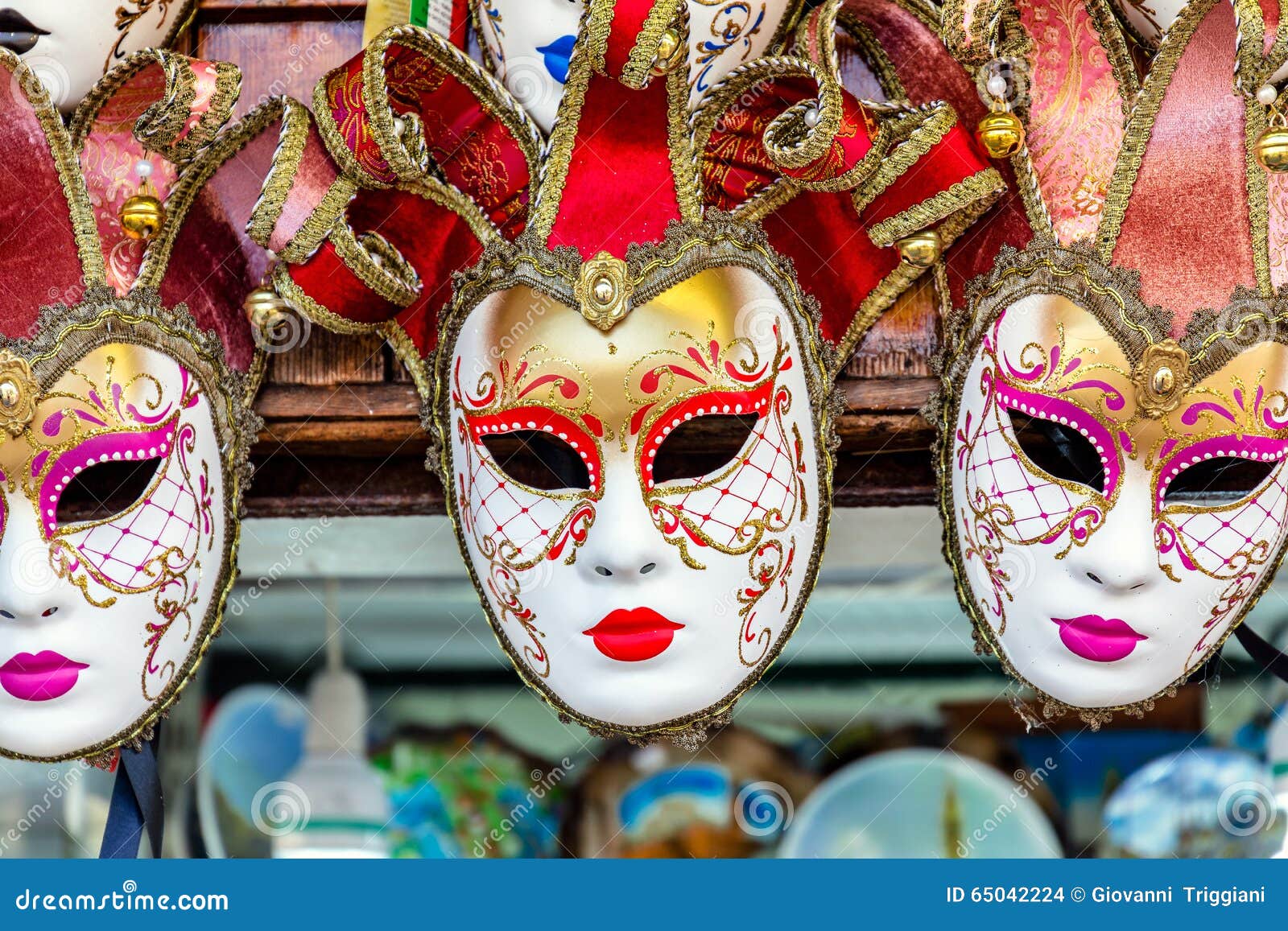 Grupo De Máscaras Do Carnaval Veneza Foto de Stock Imagem de teatro