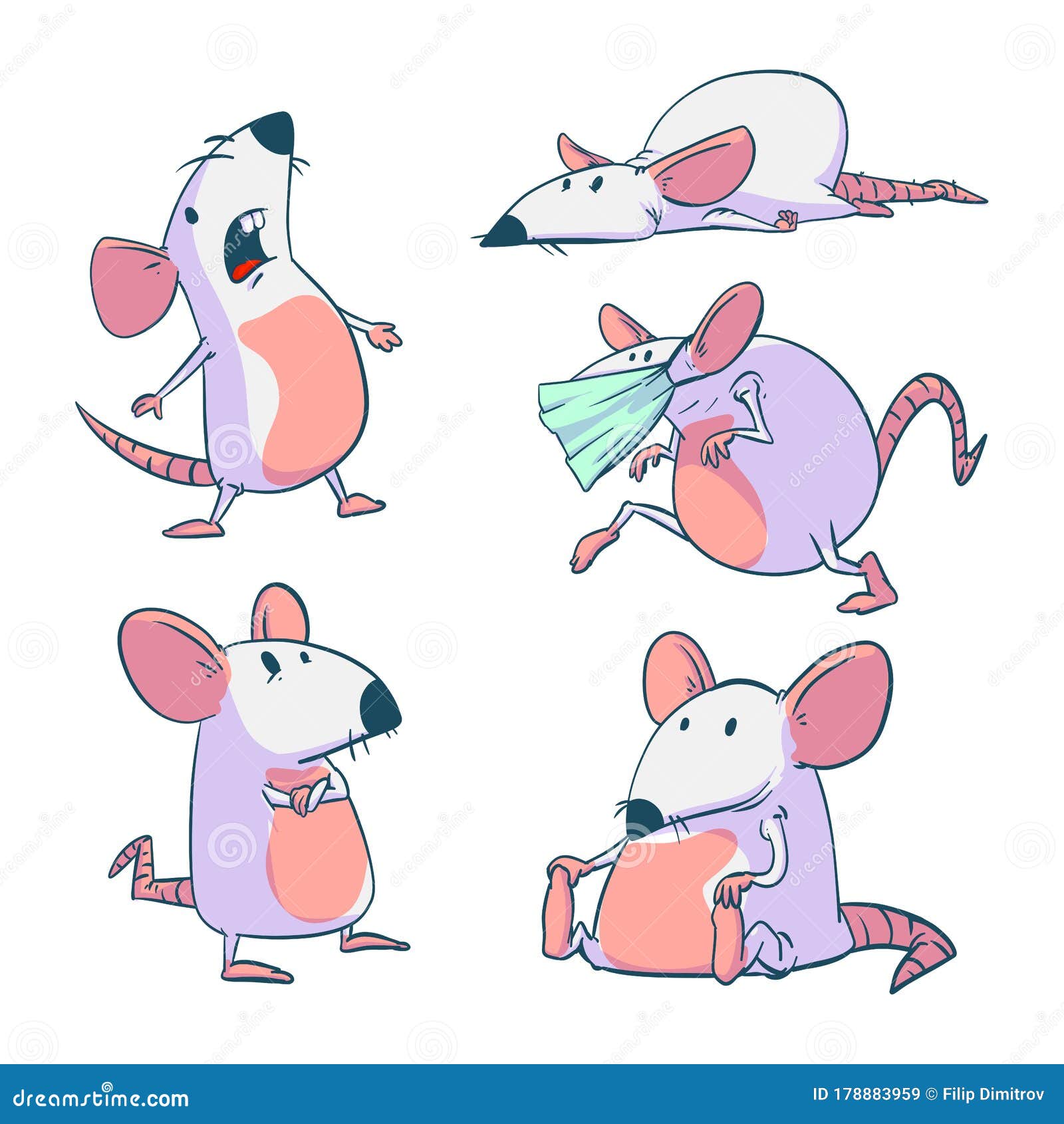 Grupo De Ratones O Ratas De Dibujos Animados Ilustración del Vector - Ilustración de mascota, gris: 178883959 Grupo De Ratones O Ratas De Dibujos Animados Ilustración del Vector - Ilustración de mascota, gris: 178883959