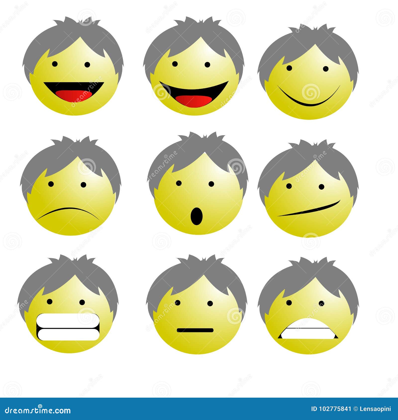 Emoji com Cabelo, Download Grátis, Desenho, Vetor
