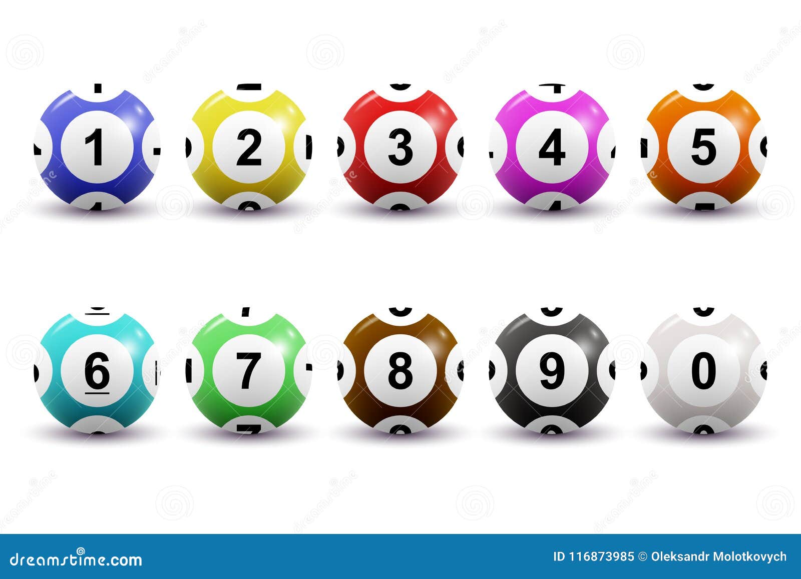 Bolas de jogo de loteria de bingo no fundo de bolas coloridas aleatórias