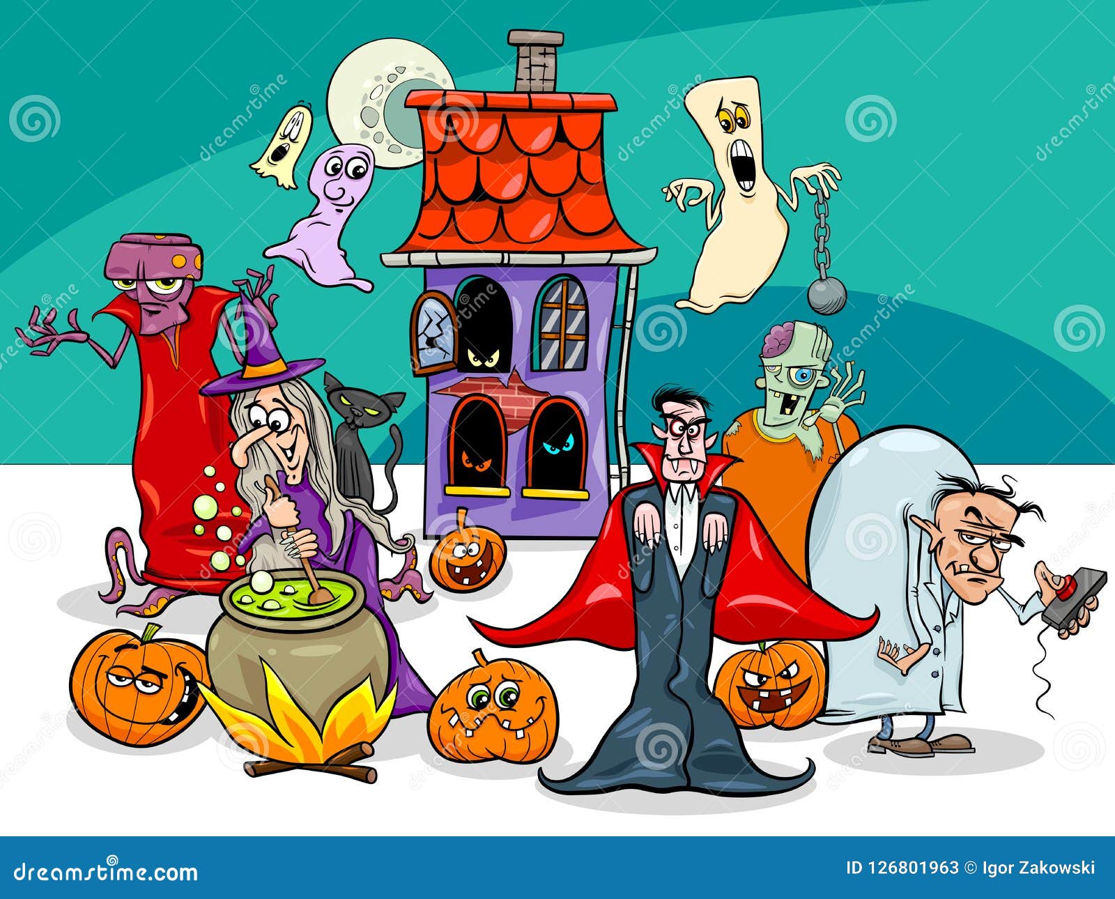 Personagem De Desenho Animado Halloween Royalty Free Cliparts  Dibujos  animados de halloween, Dibujos animados personajes, Dibujos animados