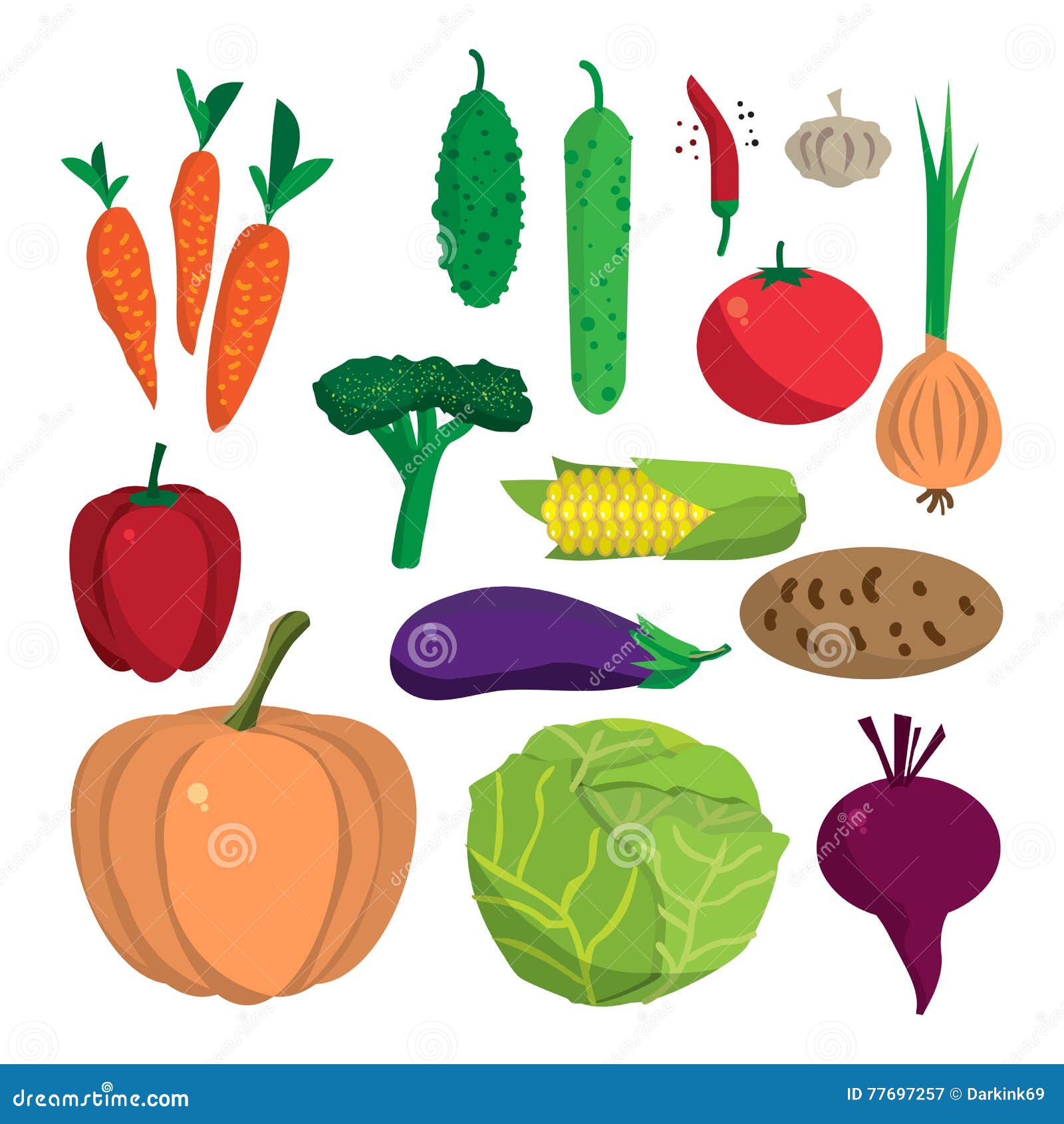 Desenho animado design de vegetais alimentos saudáveis vetor(es