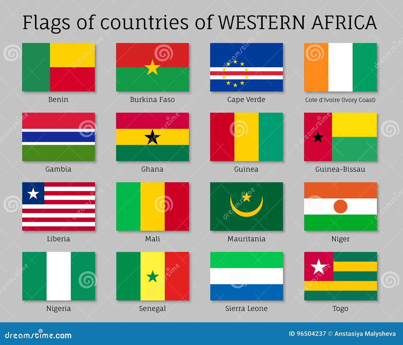 Bandeira dos Países da África