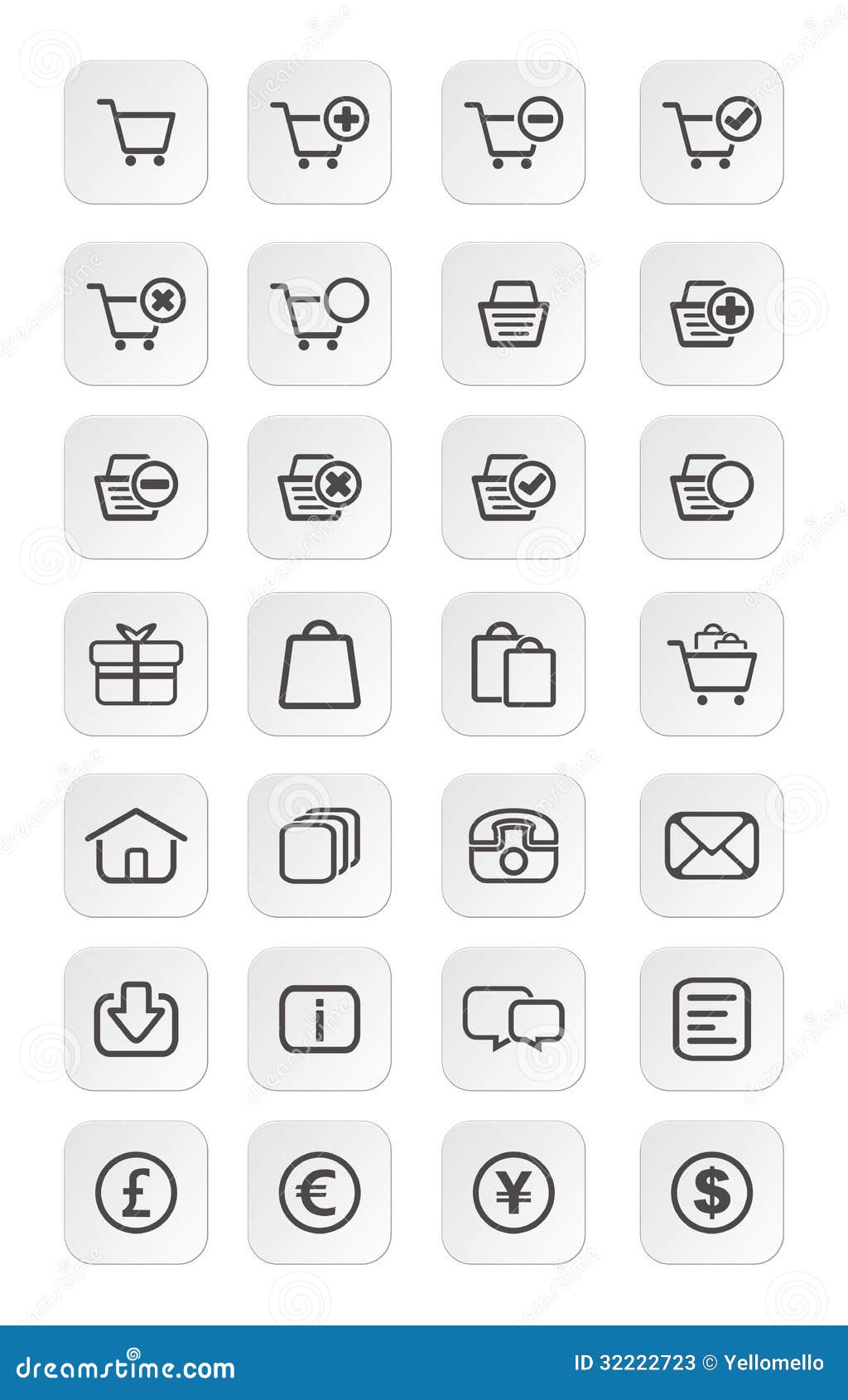 Grupos do ícone do comércio electrónico