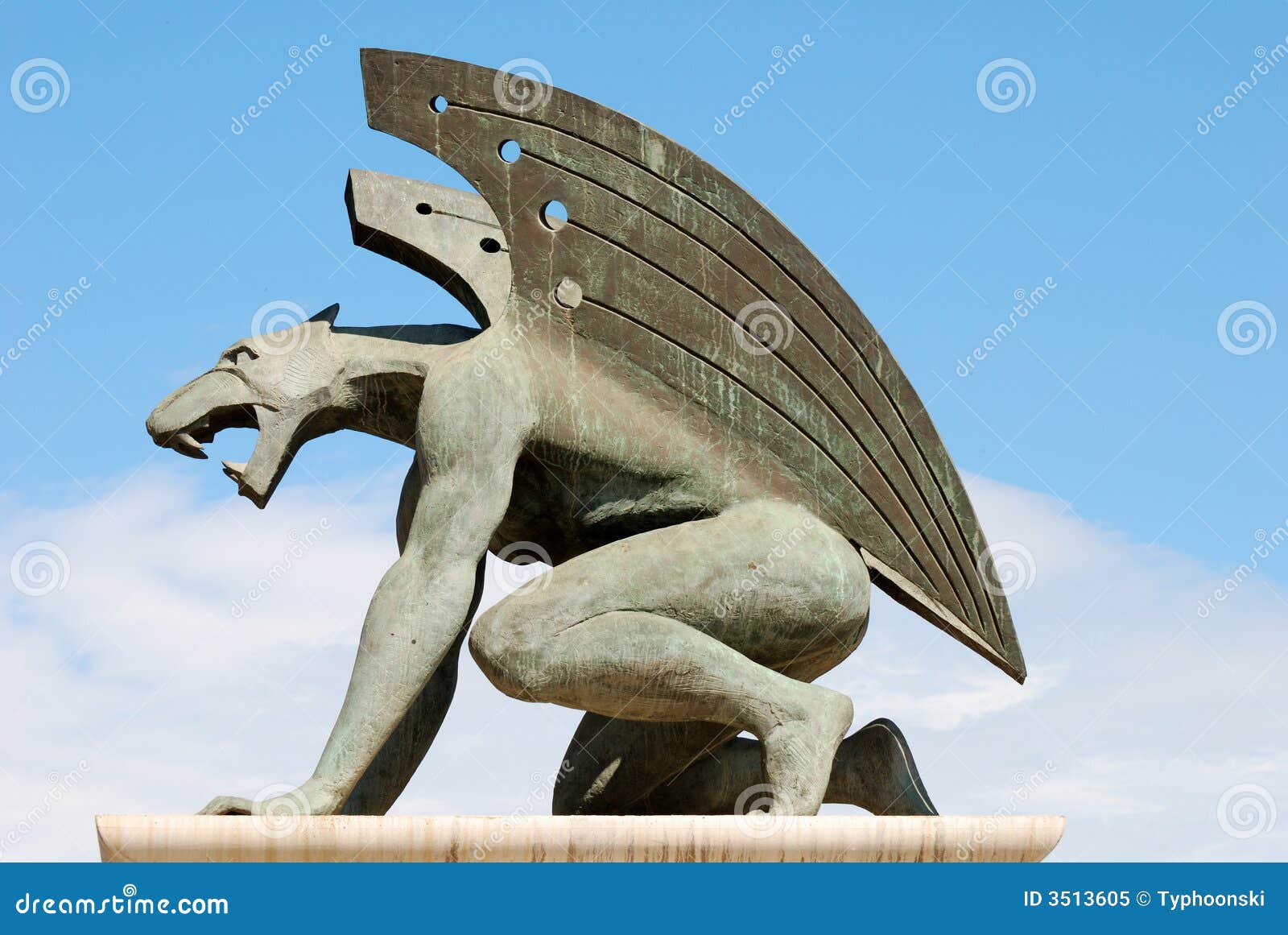 Gryphon statue stock image. Image of history, myth, archaeology 3513605