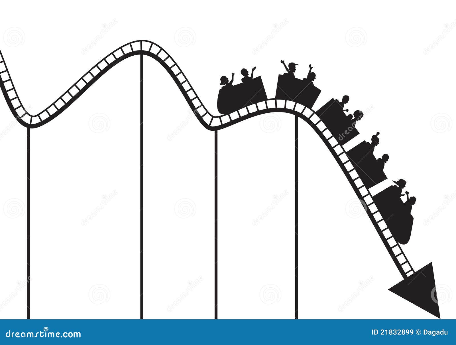 Gráfico de la montaña rusa ilustración del vector. Ilustración de