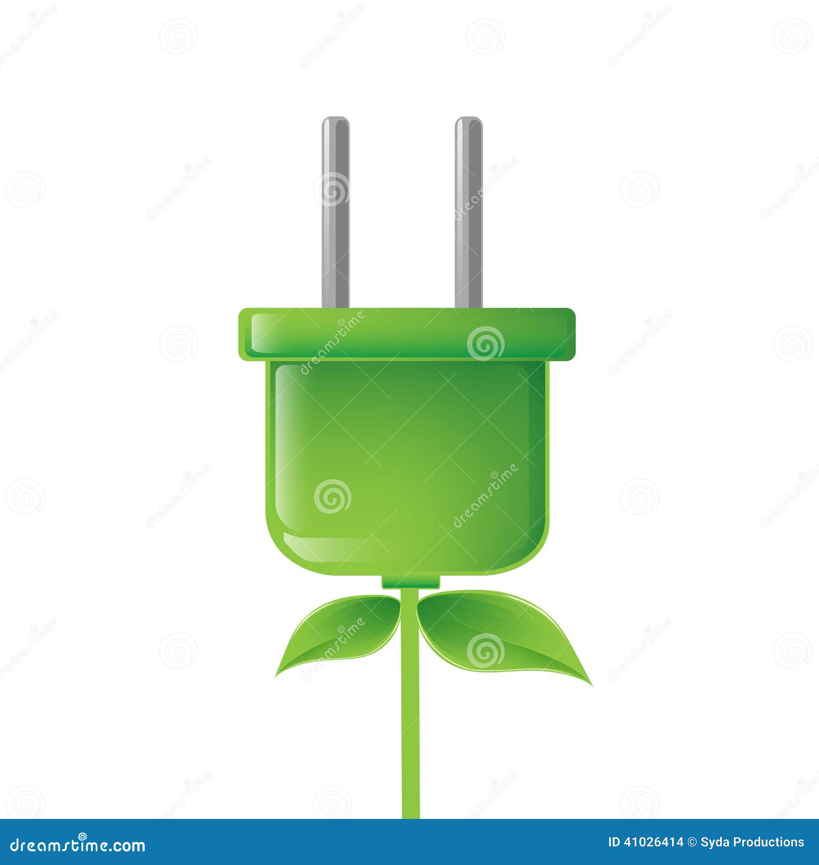 Grön illustration för elektrisk propp
