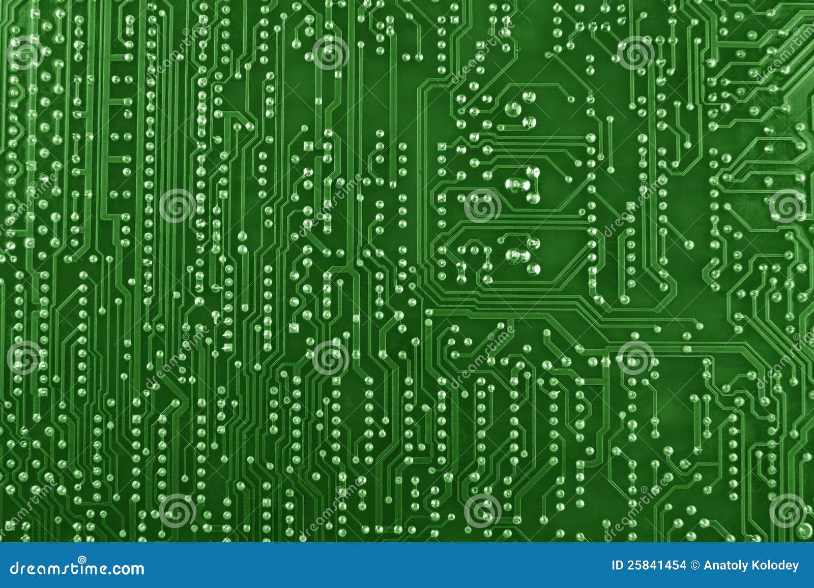 Grüner Leiterplattemakrohintergrund