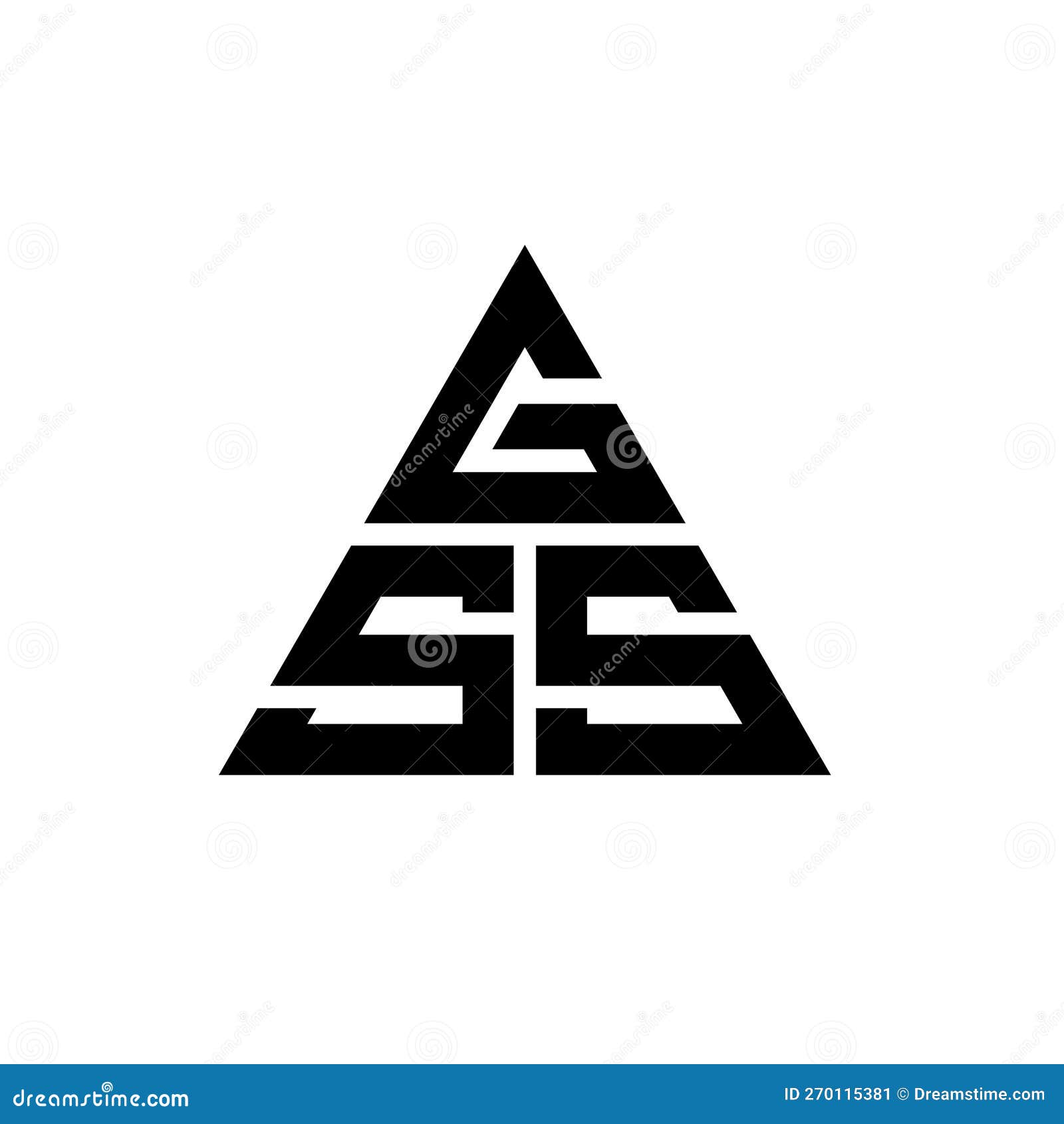 gss triangle letter logo  with triangle . gss triangle logo  monogram. gss triangle  logo template with red
