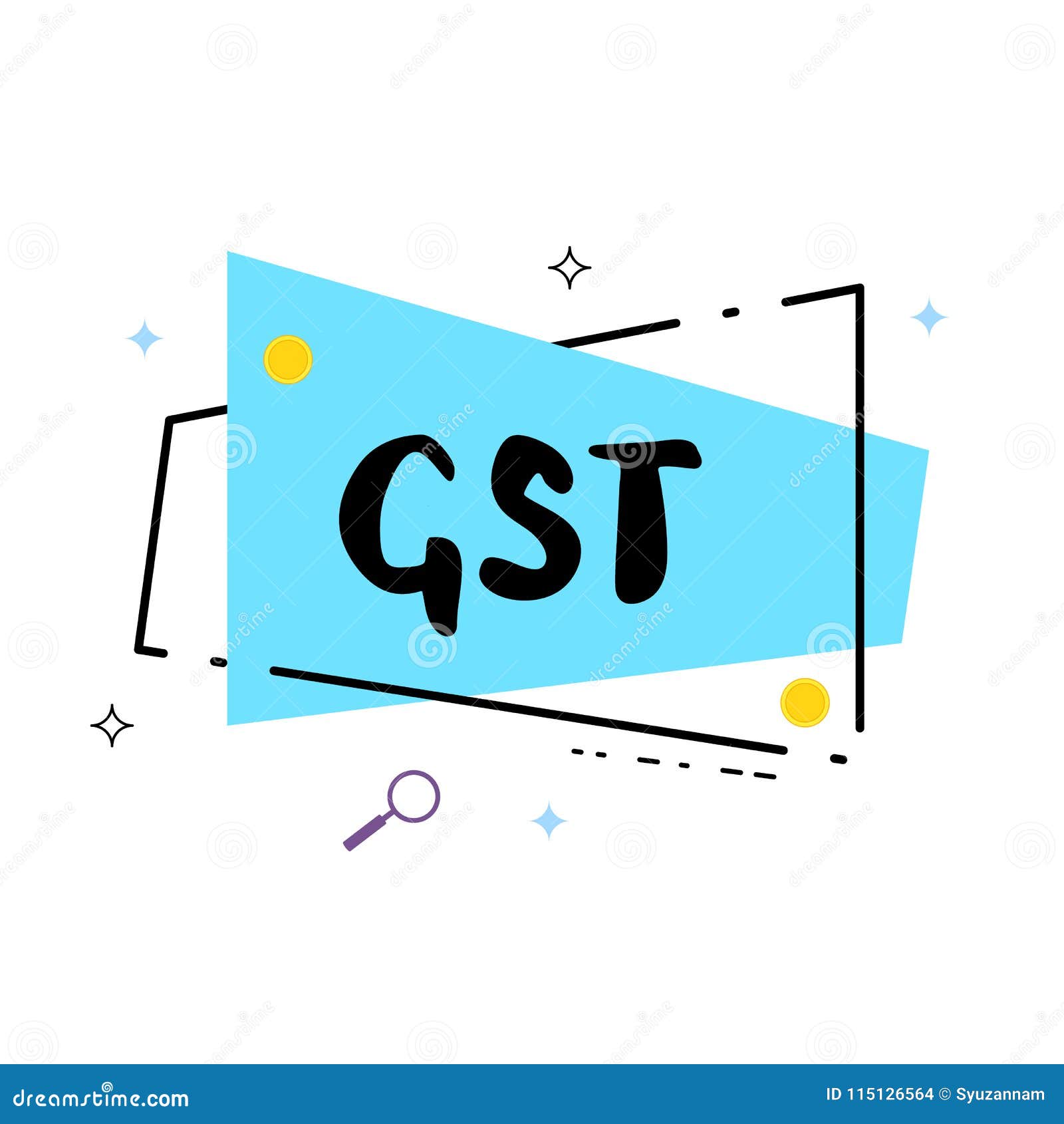 GST Card. Vector Illustration. Stock Vector Illustration of earning